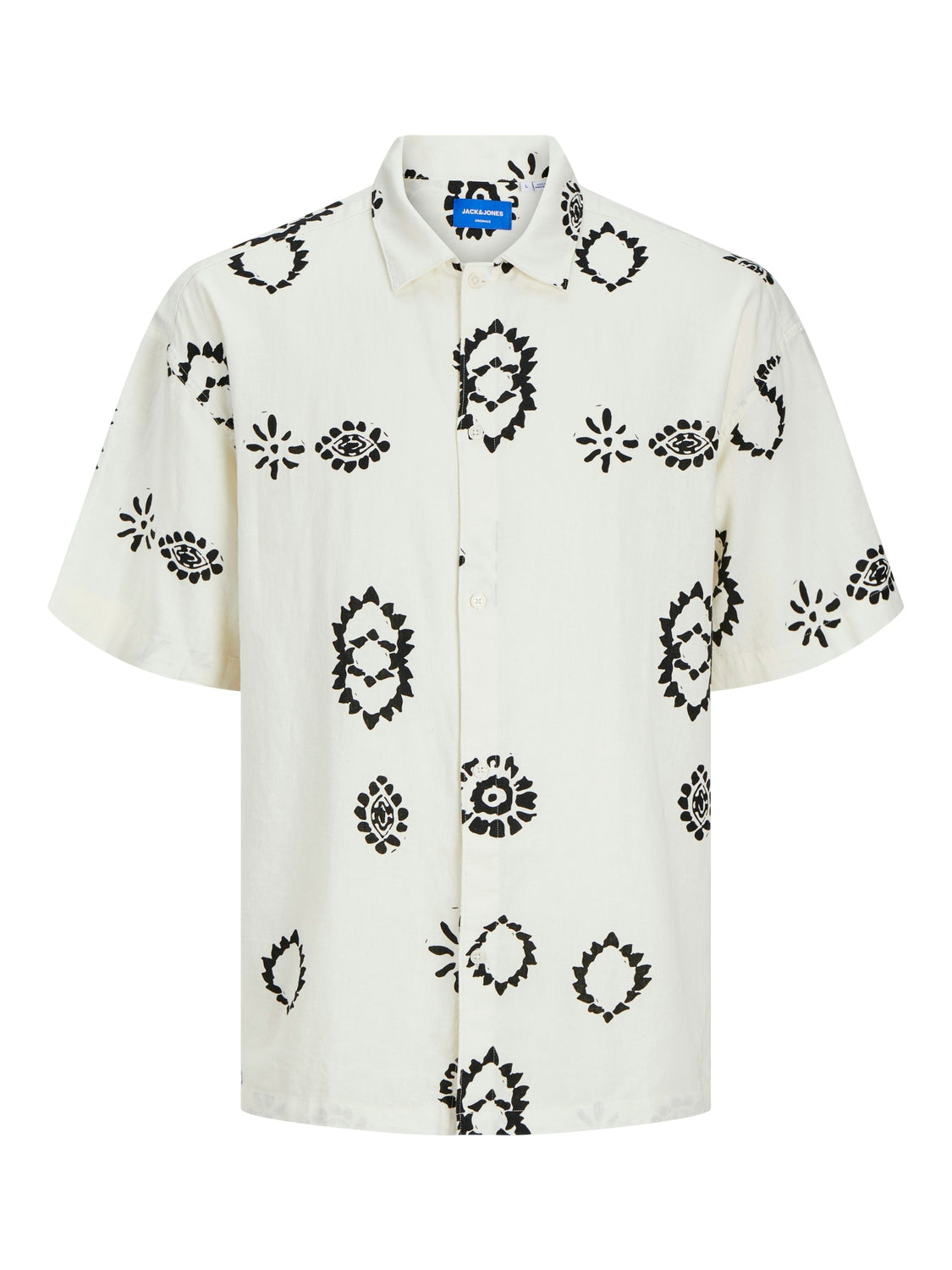 JORNOTO LINEN AOP SHIRT SS LN