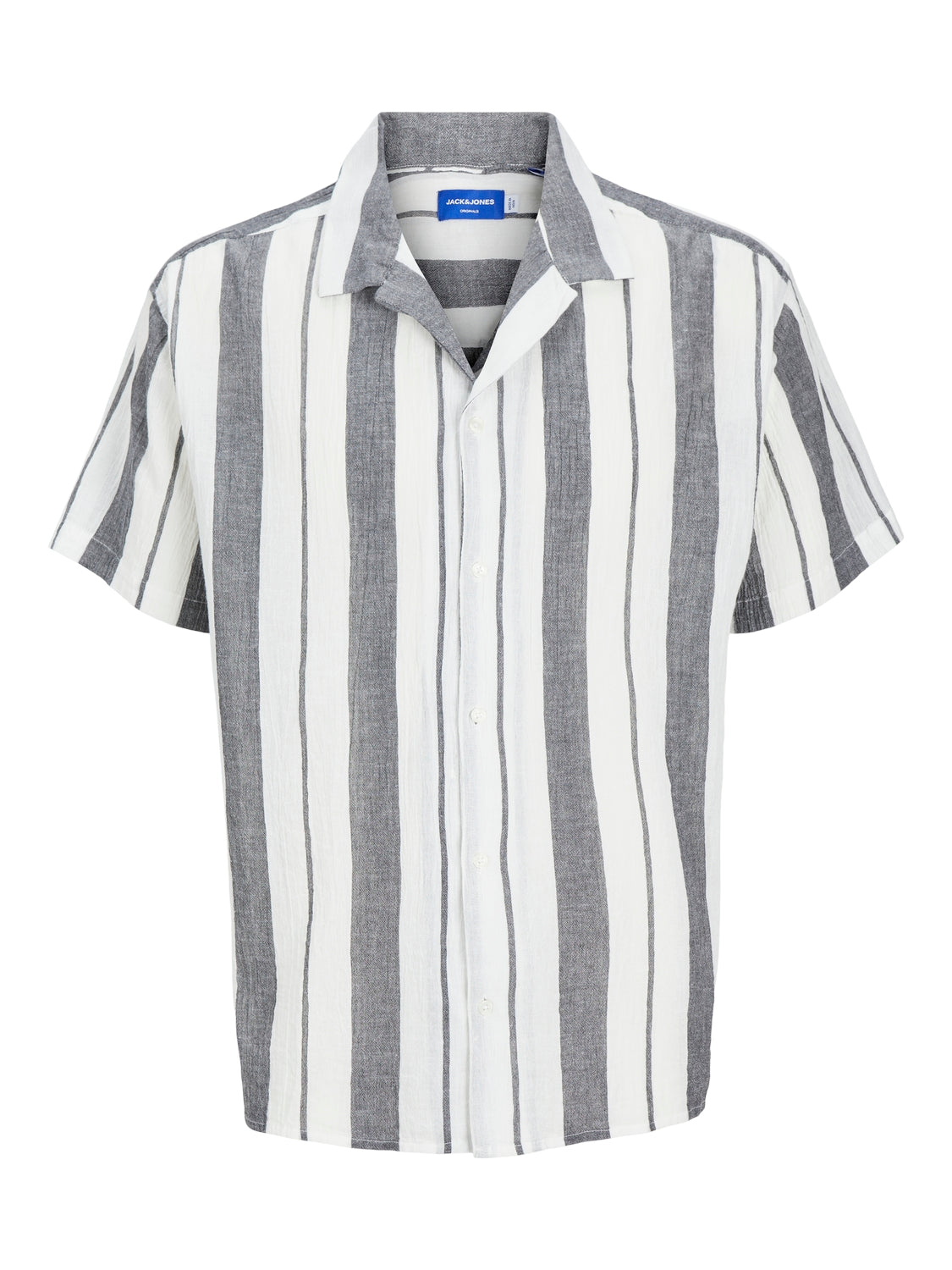JORLUKE CREPE RESORT STRIPE SHIRT PLS
