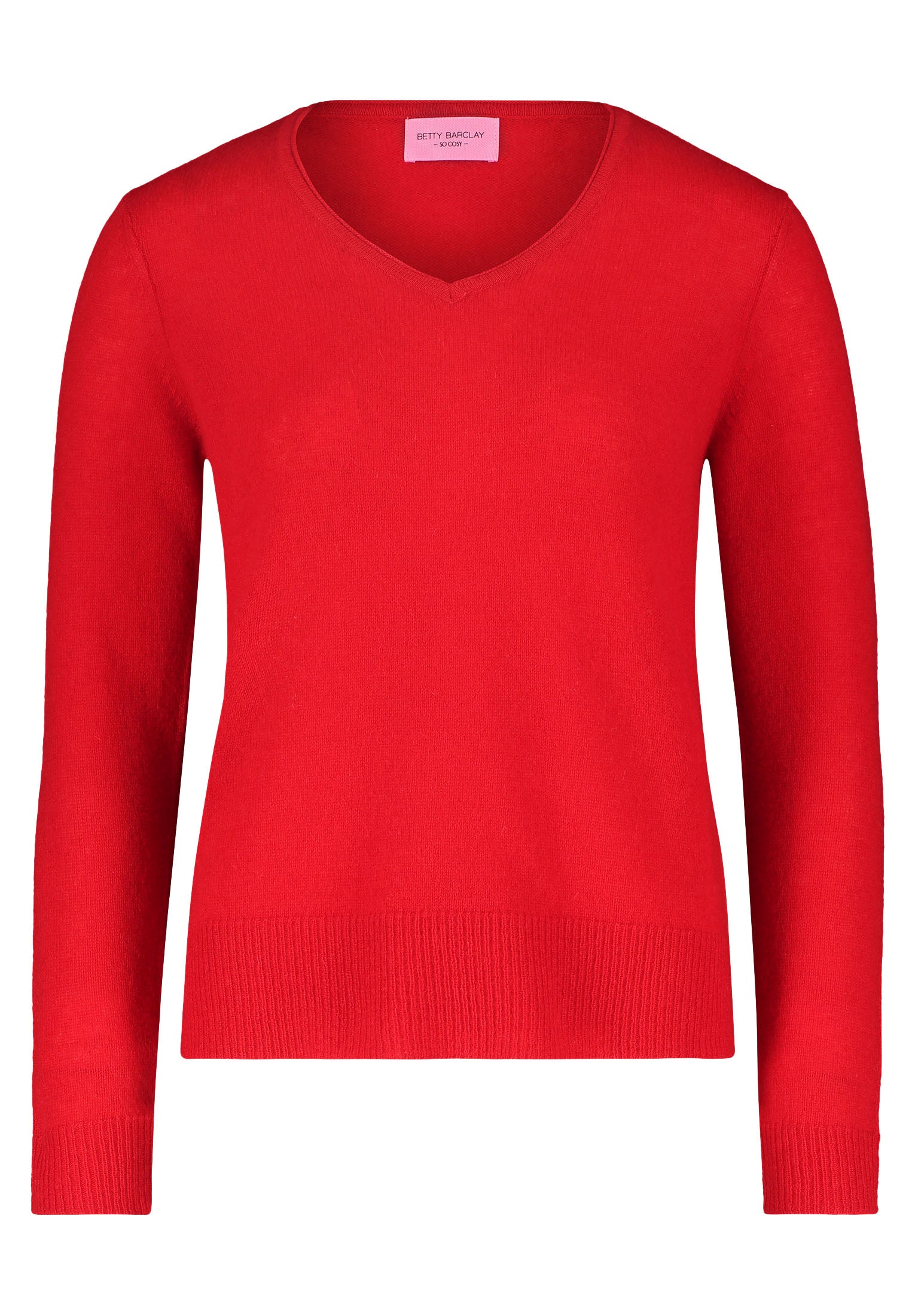 Feinstrickpullover 100 % Kaschmir mit V-Ausschnitt