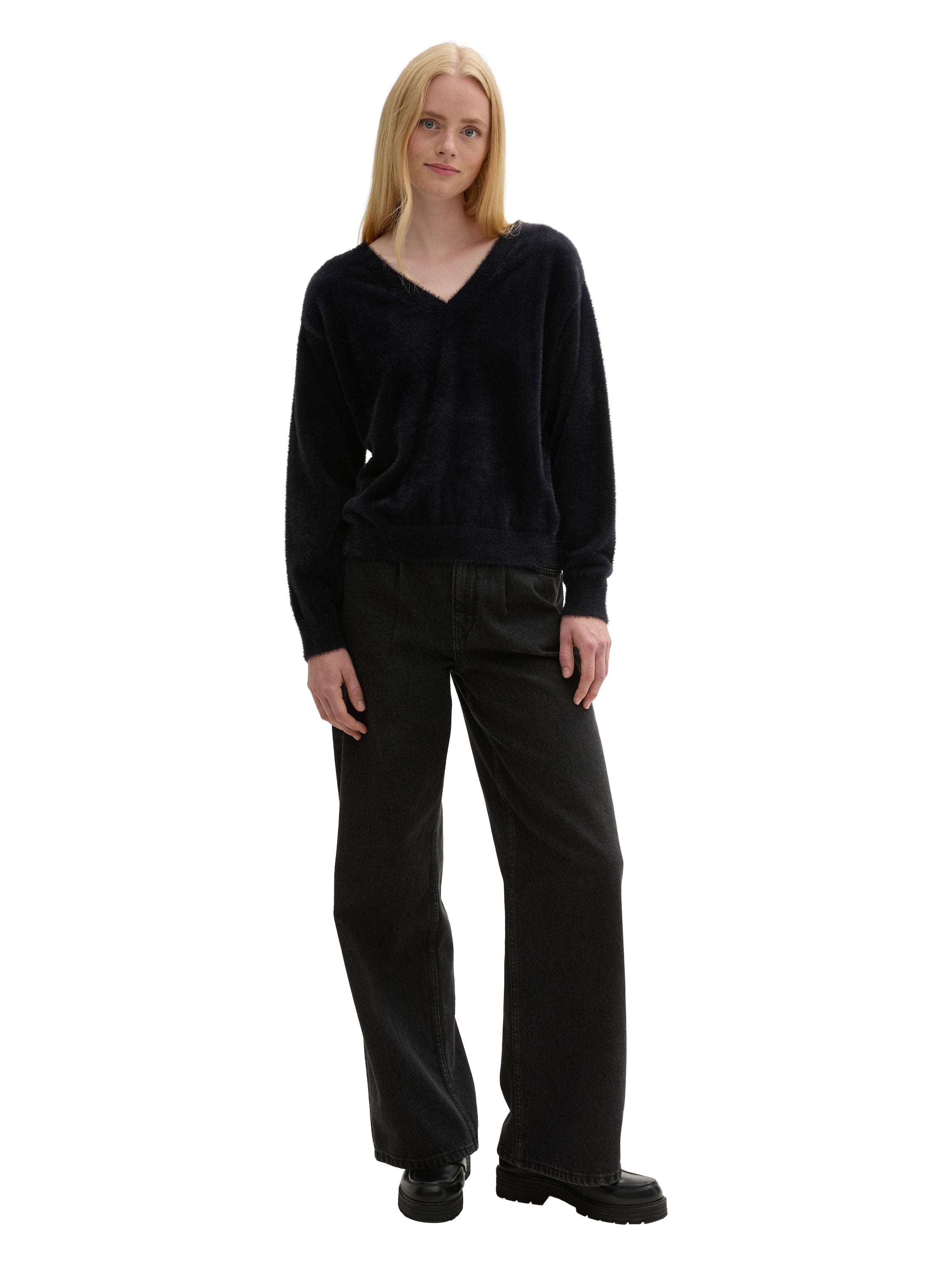 Strickpullover aus Federgarn