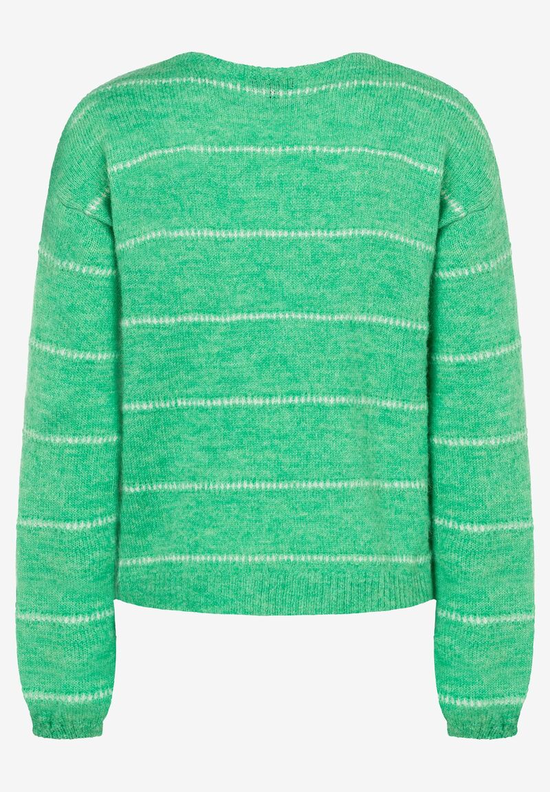 Pullover mit feinen Streifen soft warm green Frühjahrs-Kollektion