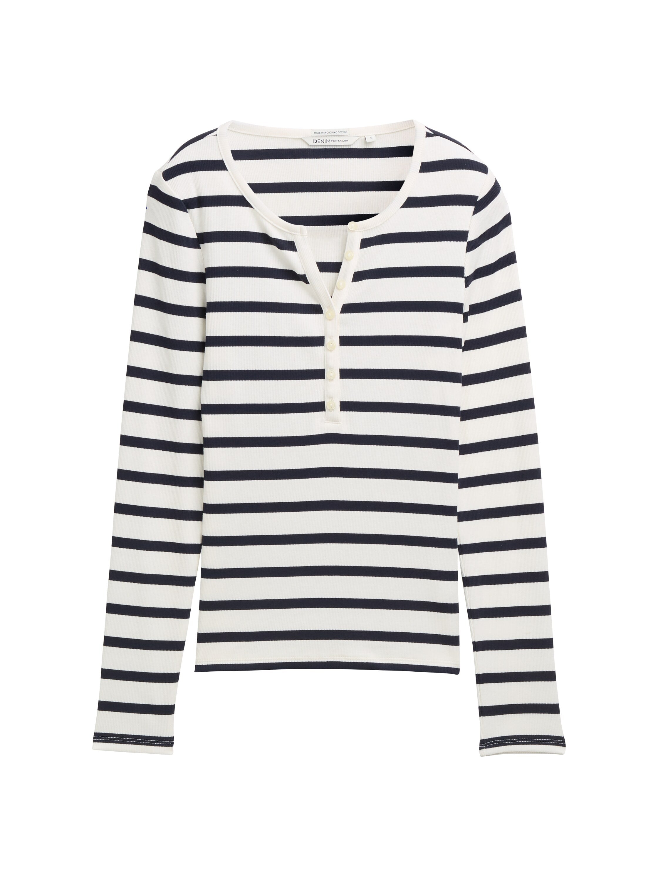 Ripp Henley Langarmshirt