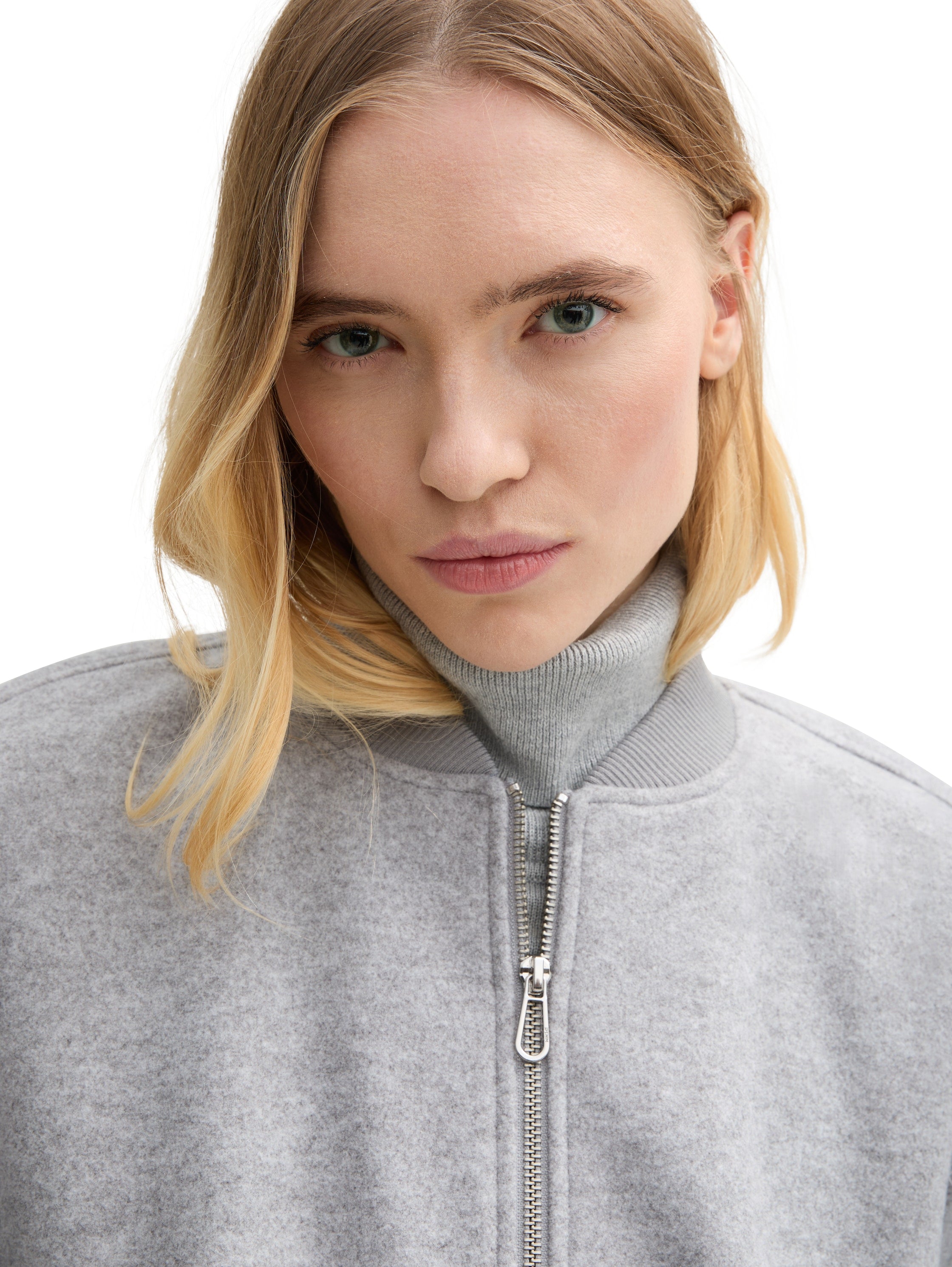 Bomberjacke in Melange-Optik