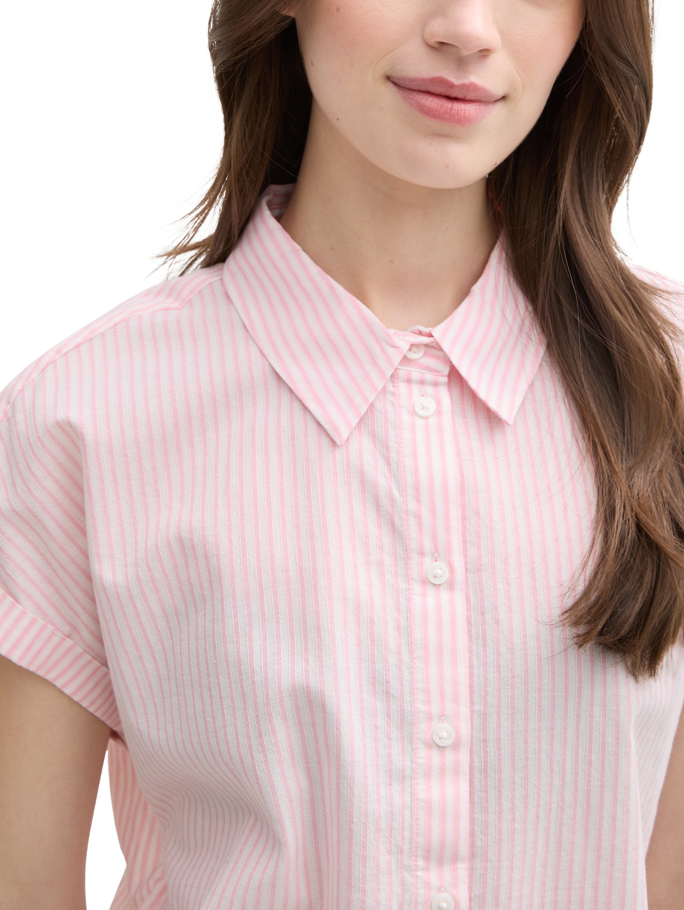 Loose Fit Bluse mit Streifenmuster