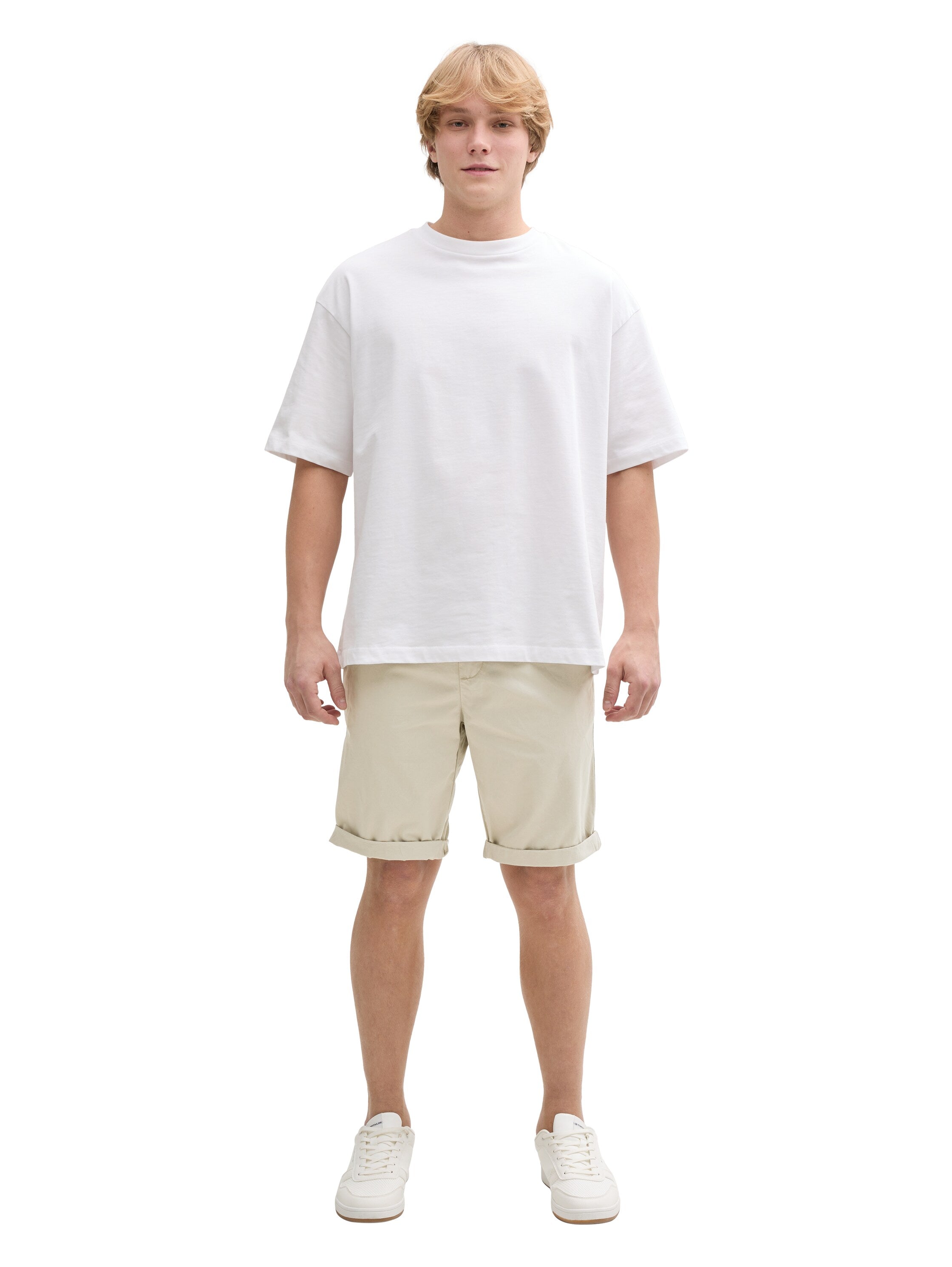 Regular Shorts mit Gummibund aus Baumwolle