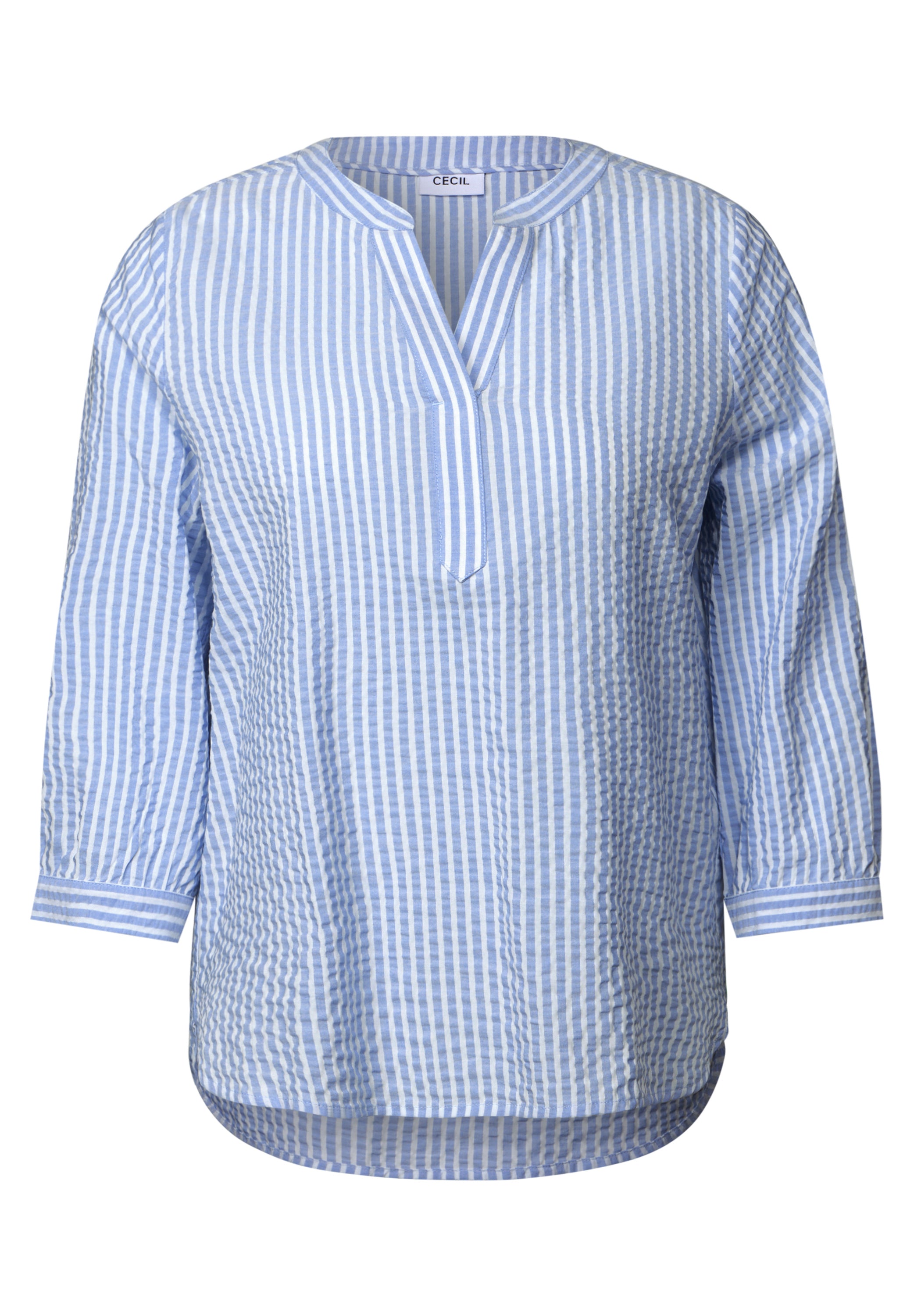 Gestreifte Seersucker Bluse