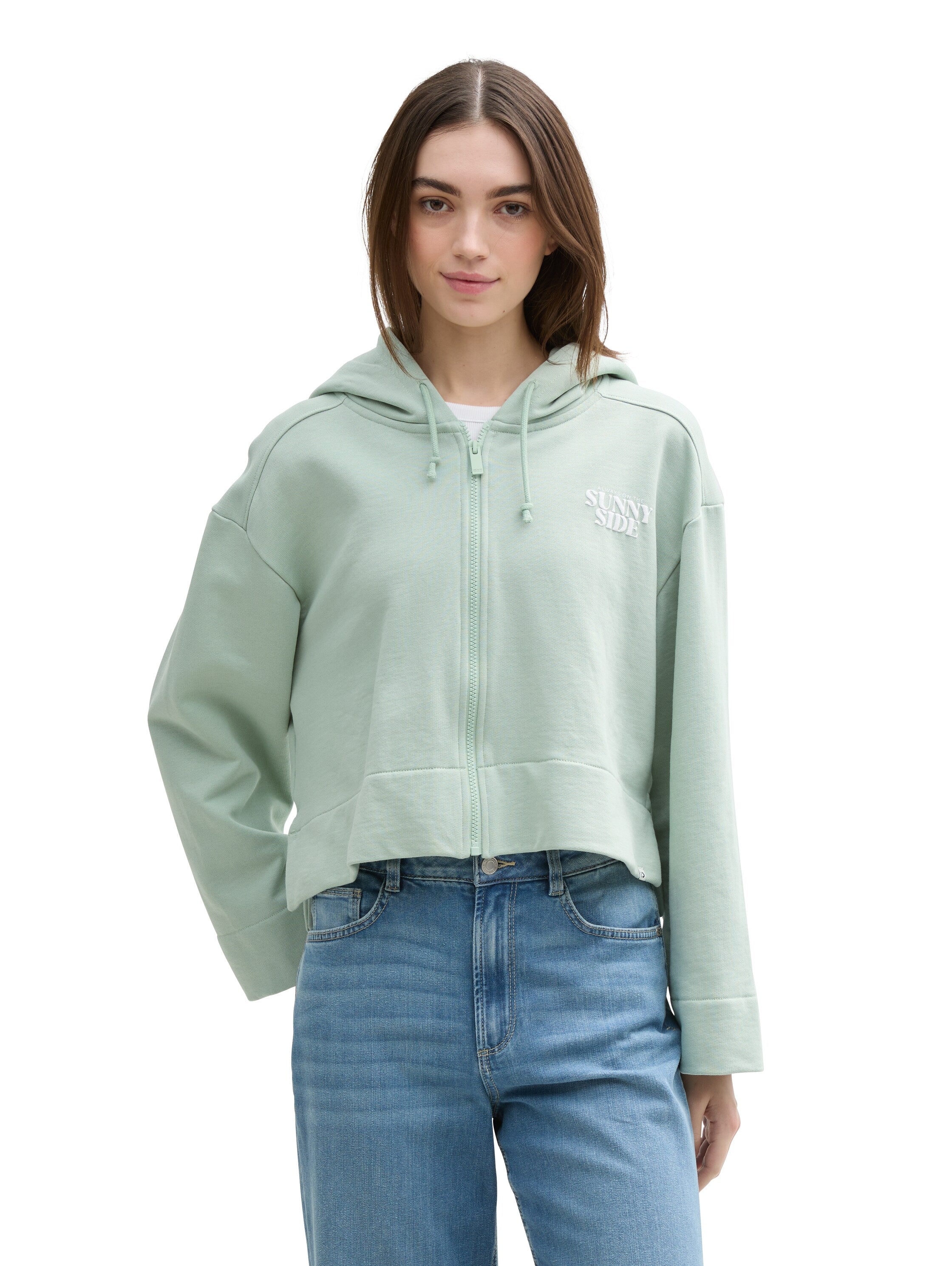 Oversize Hoodie Sweatjacke mit Print