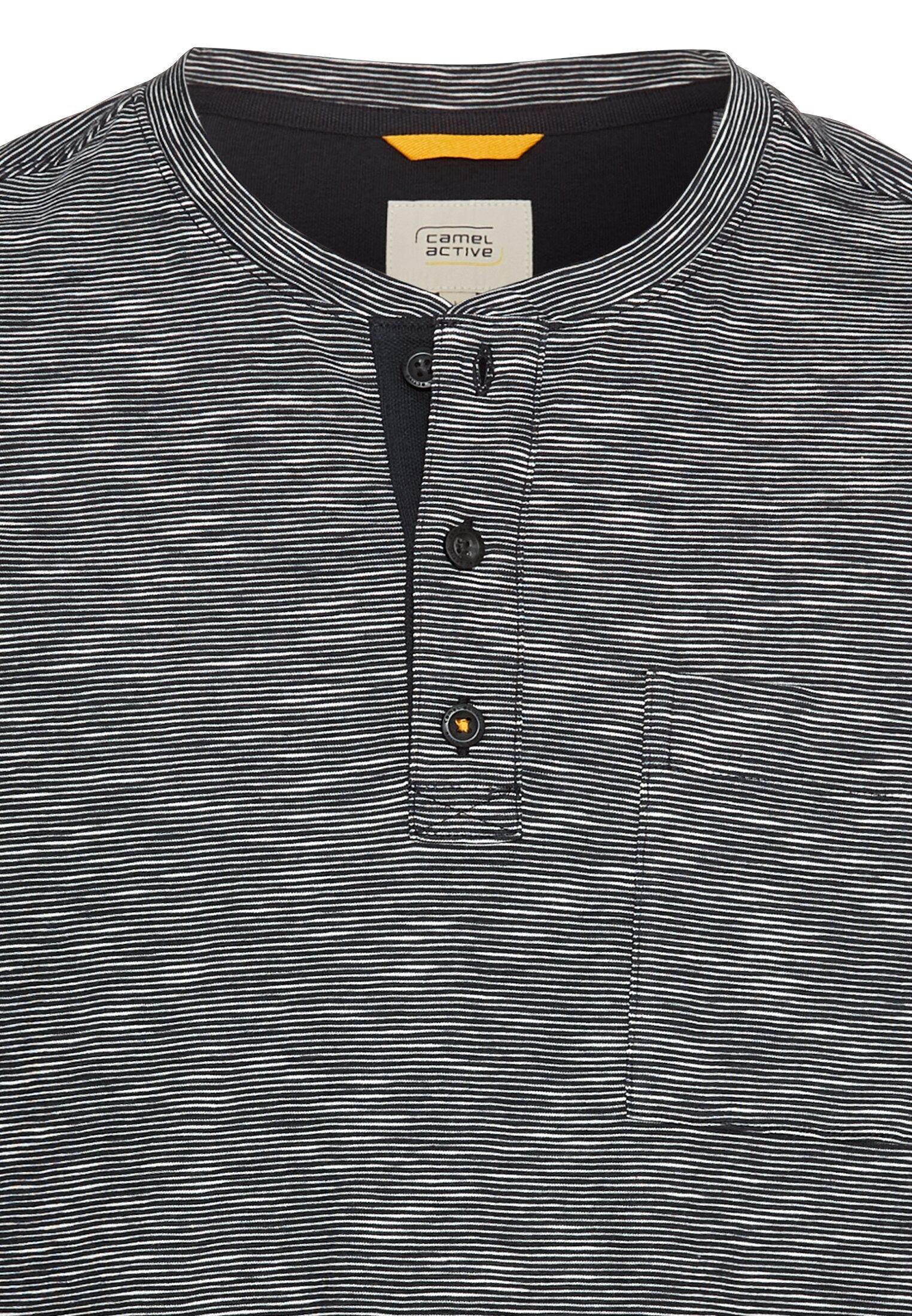 Kurzarm Henley aus reiner Baumwolle