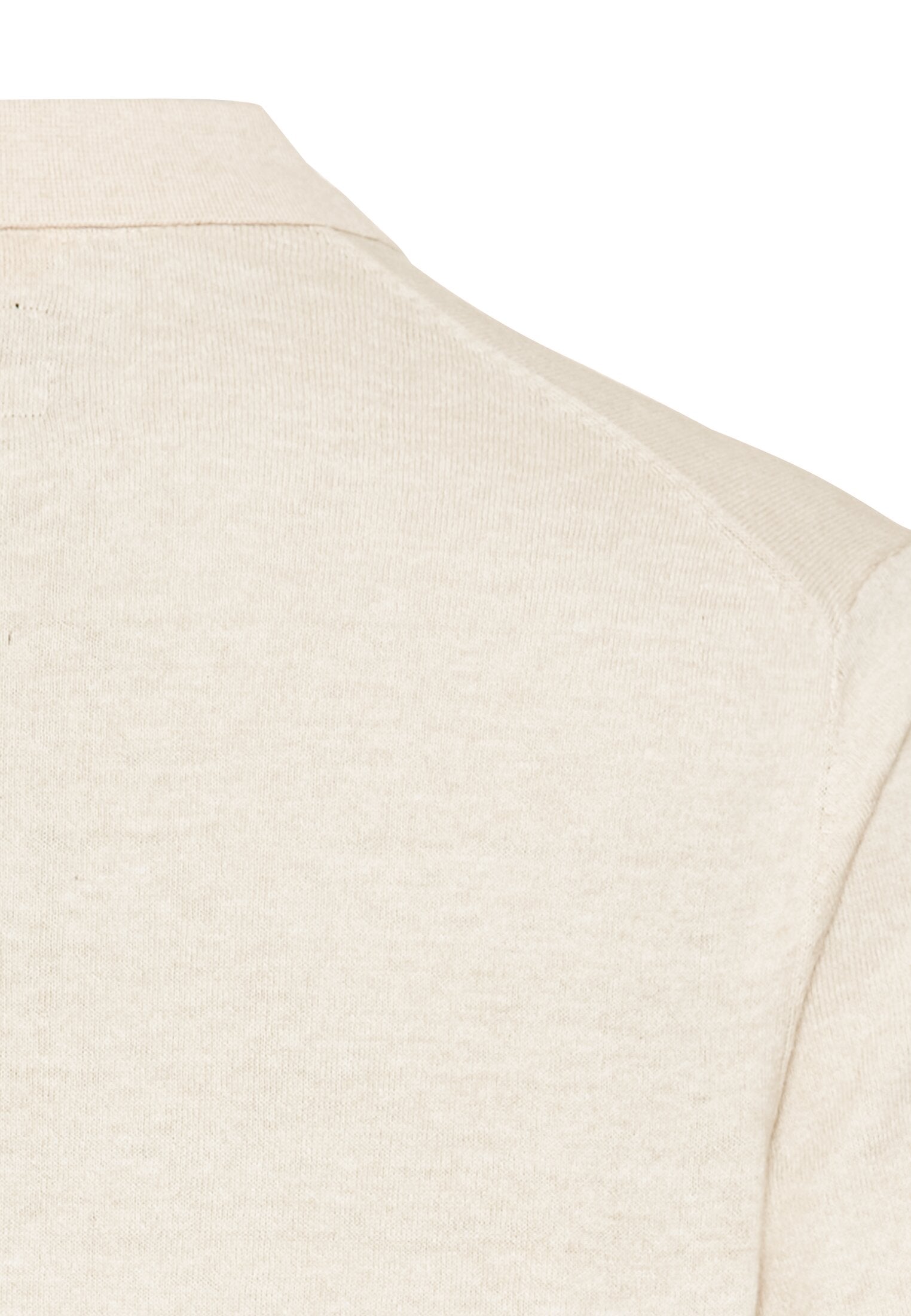 Strick-Poloshirt aus Baumwoll-Leinen-Mix