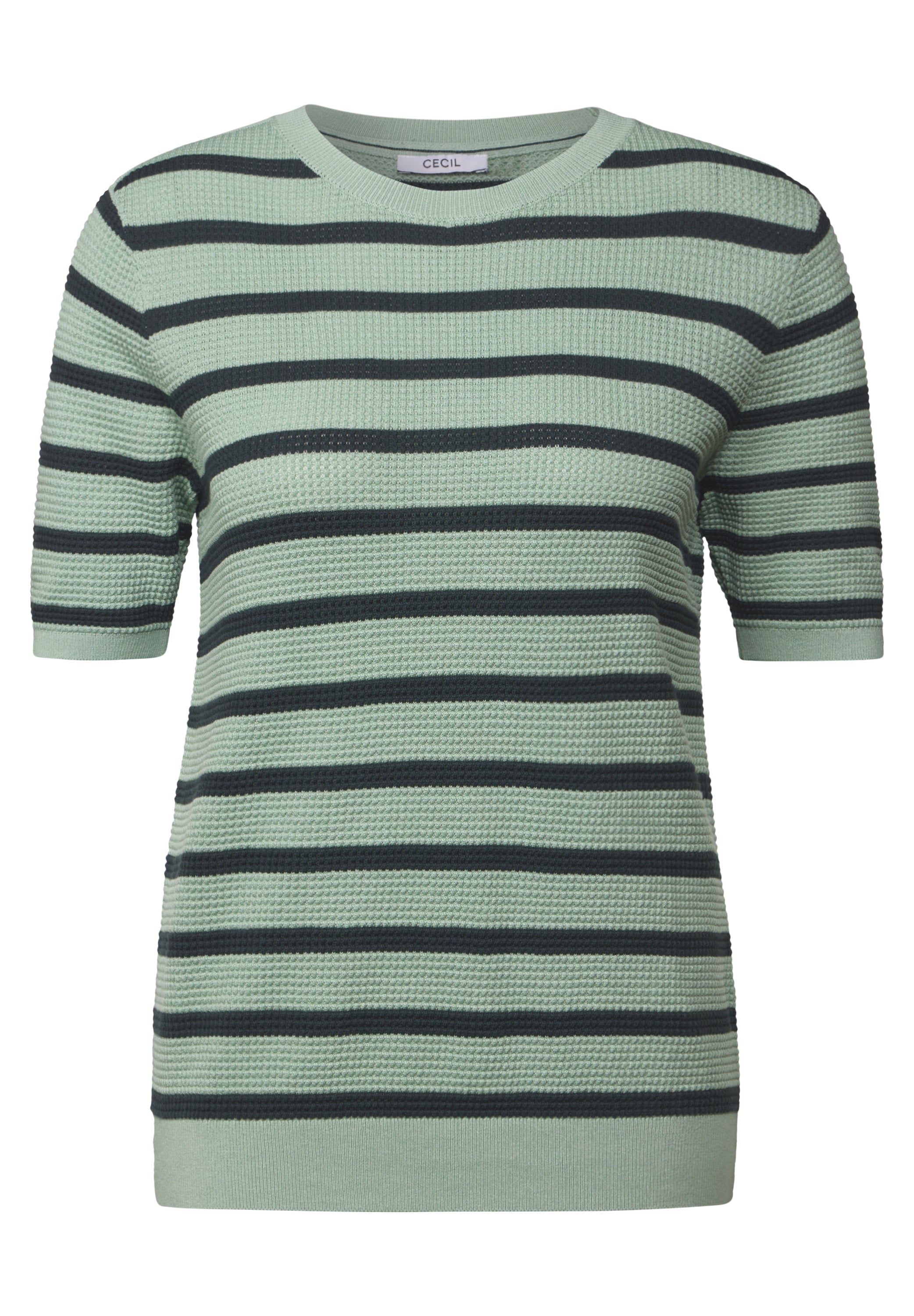 Gestreifter Strukturpullover