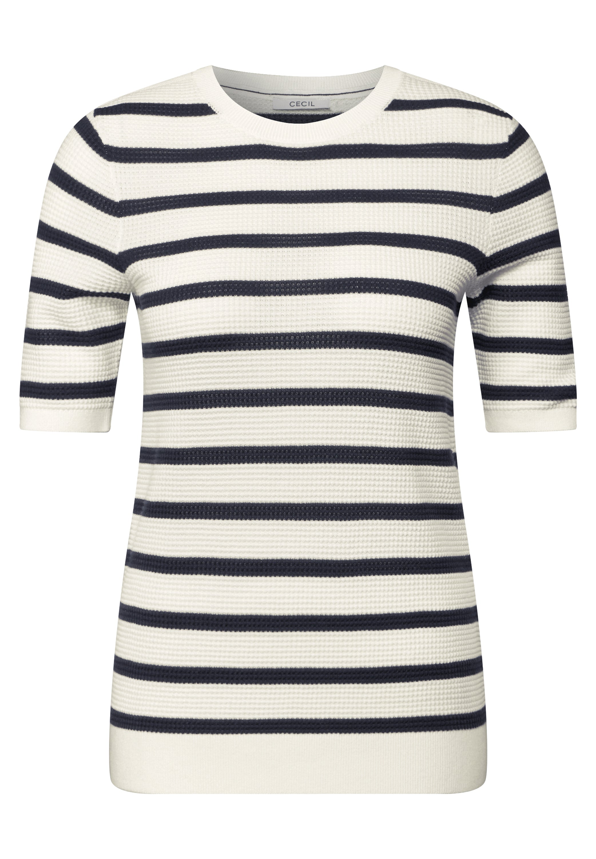 Gestreifter Strukturpullover