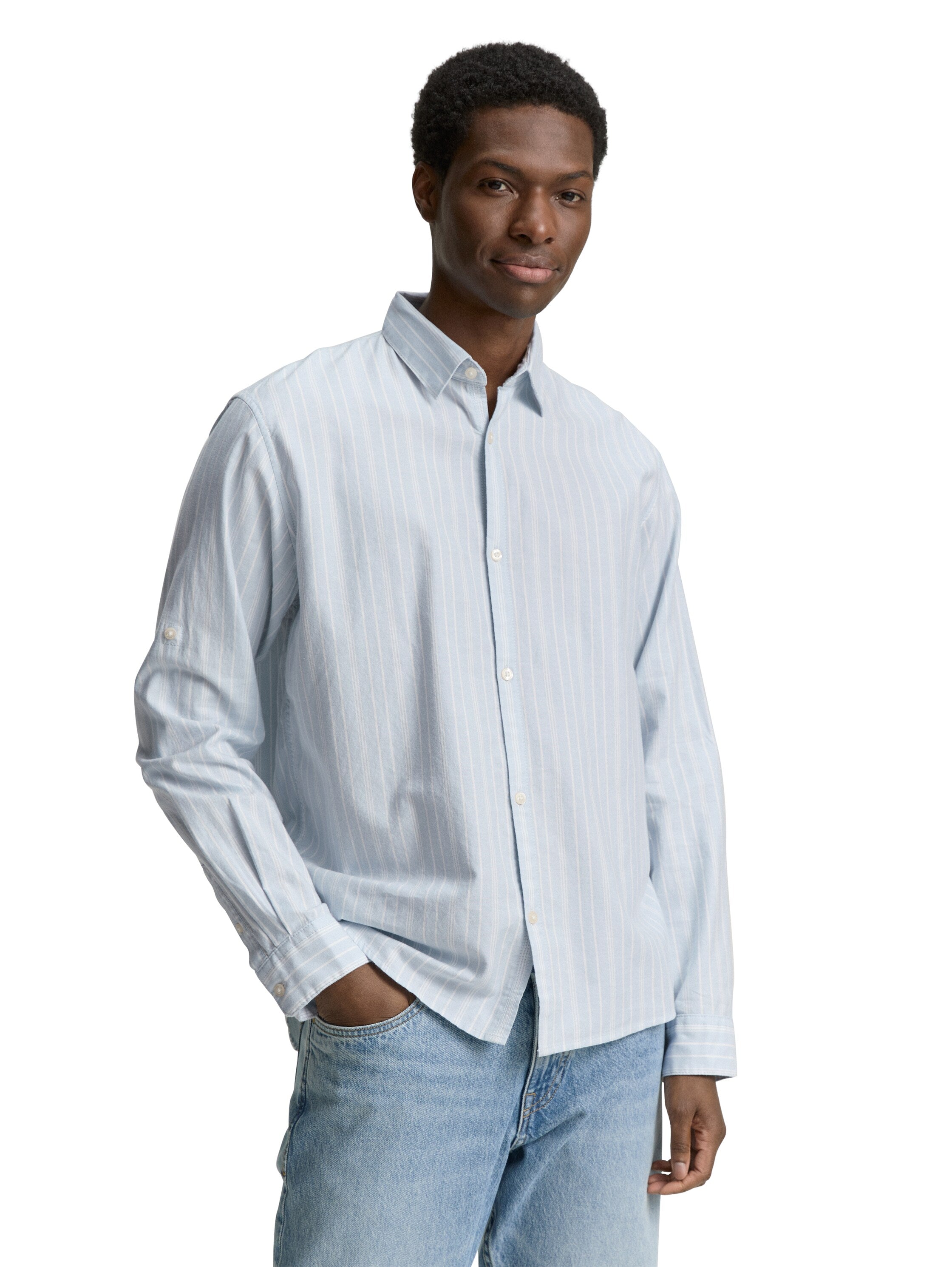 Relaxed Fit Hemd mit Turn-up-Funktion