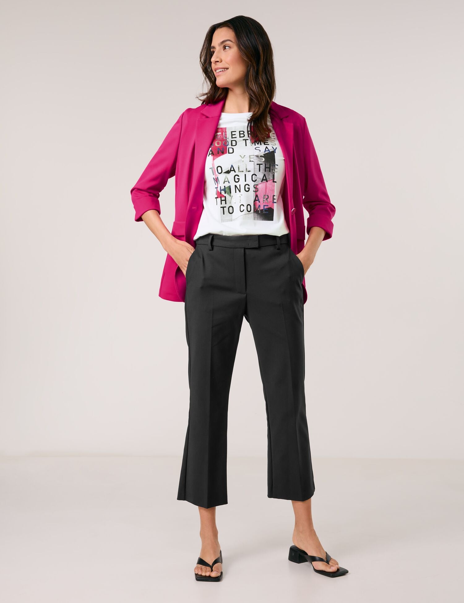 Schlichte 7/8 Hose mit Stretchkomfort