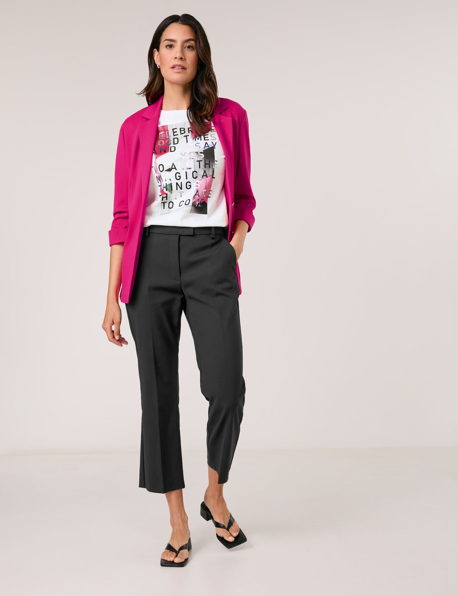 Schlichte 7/8 Hose mit Stretchkomfort