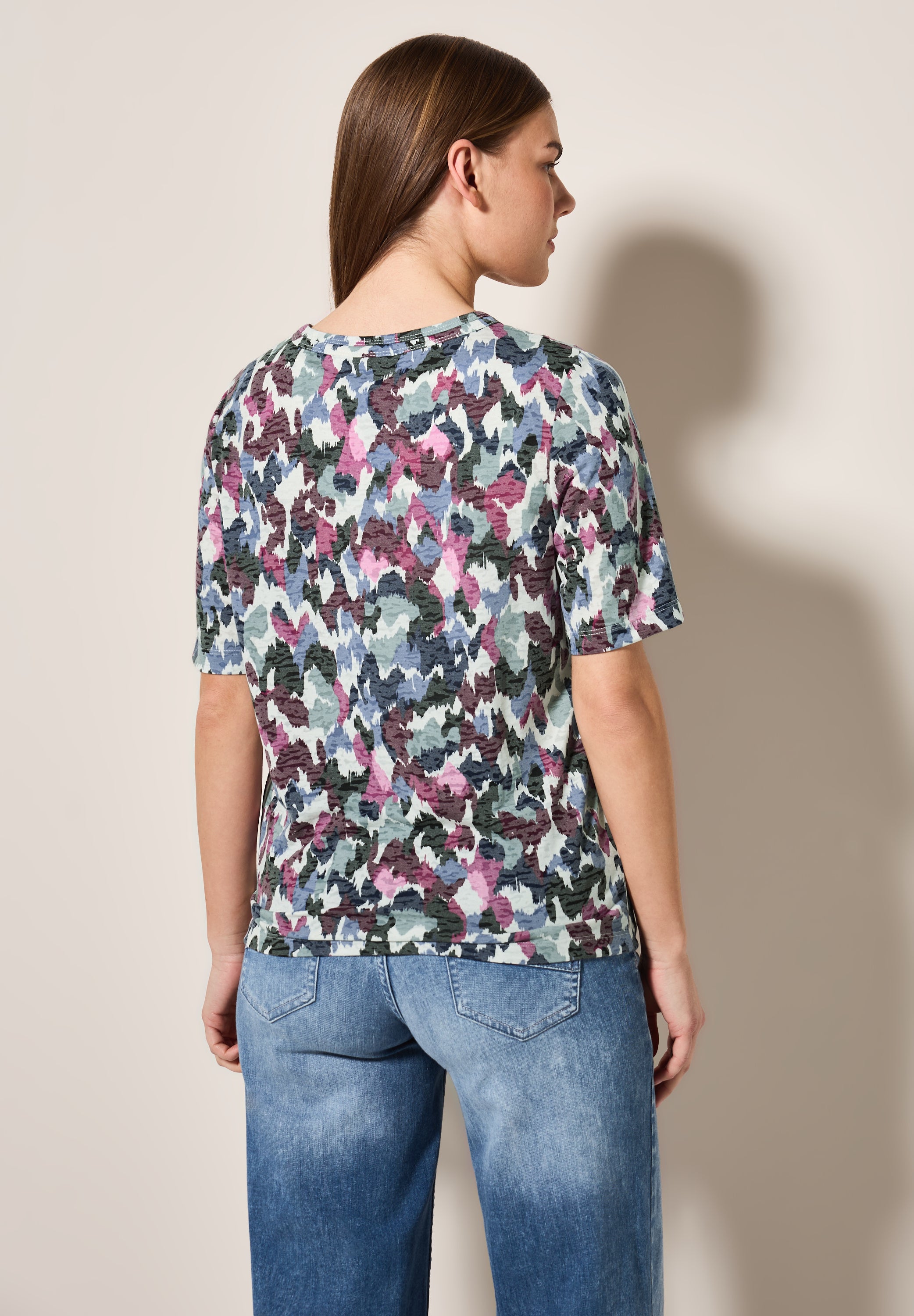 Shirt mit Burn-Out-Muster