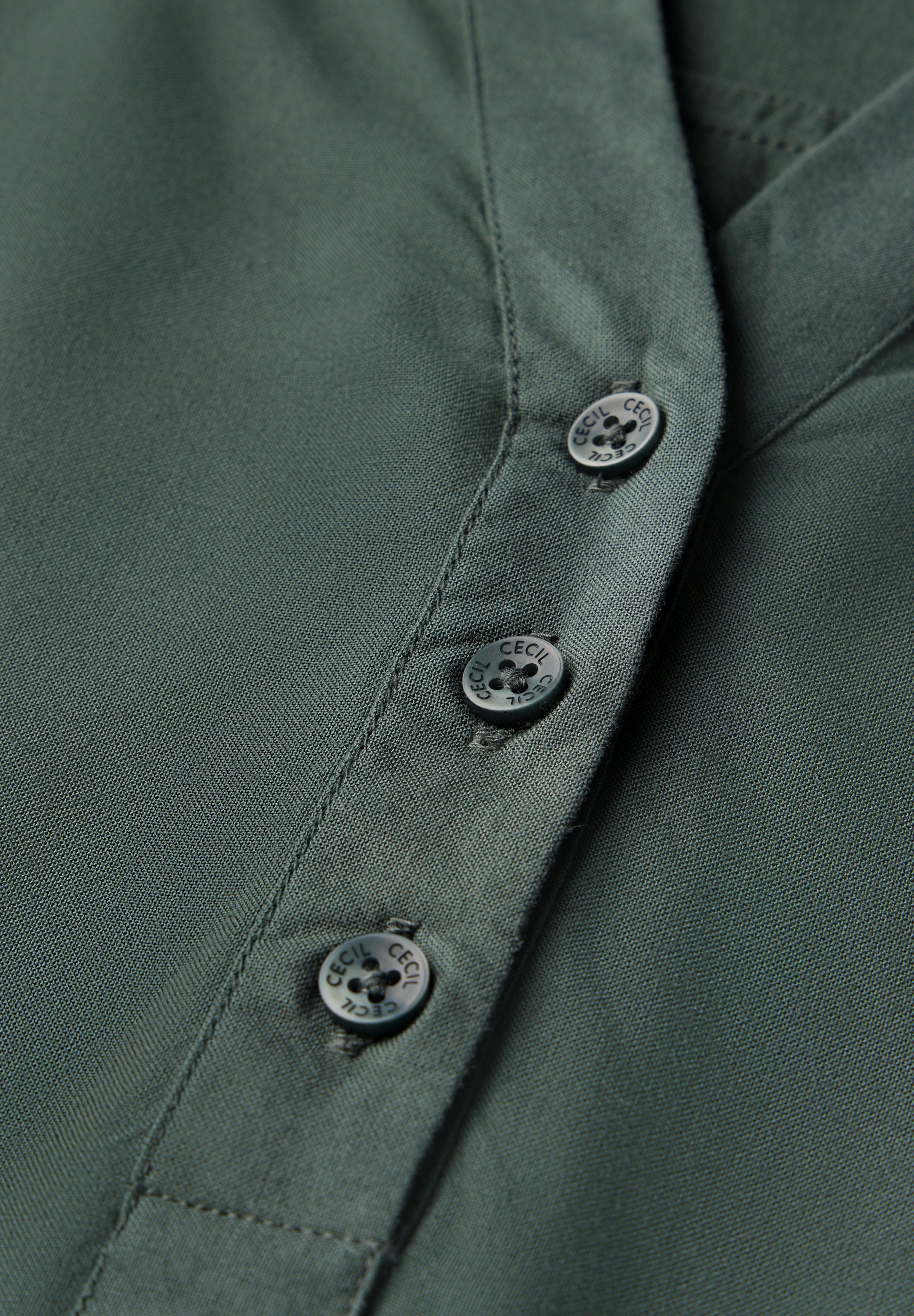 Kurzarmbluse in Unifarbe