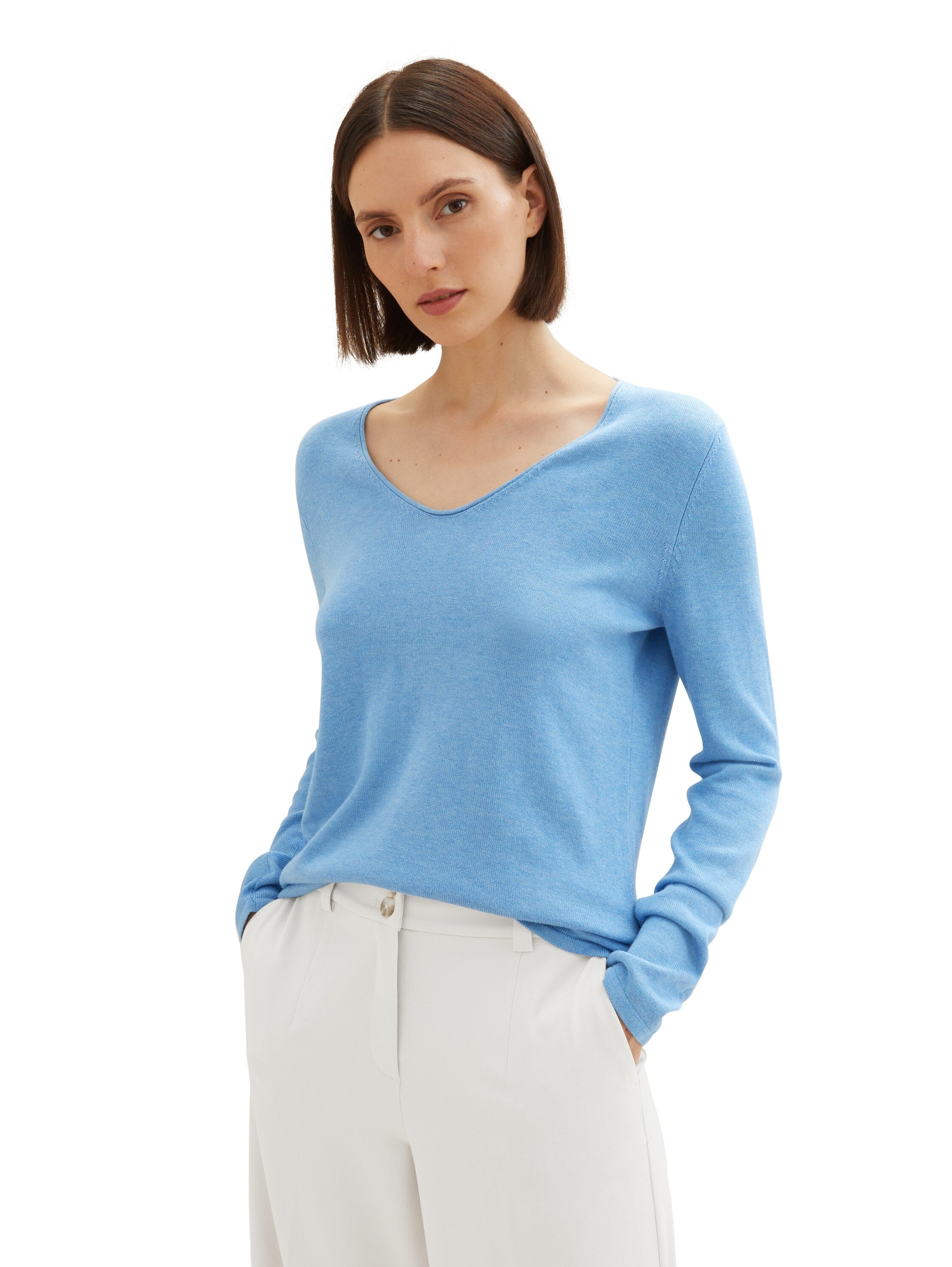 sweater basic v-neck