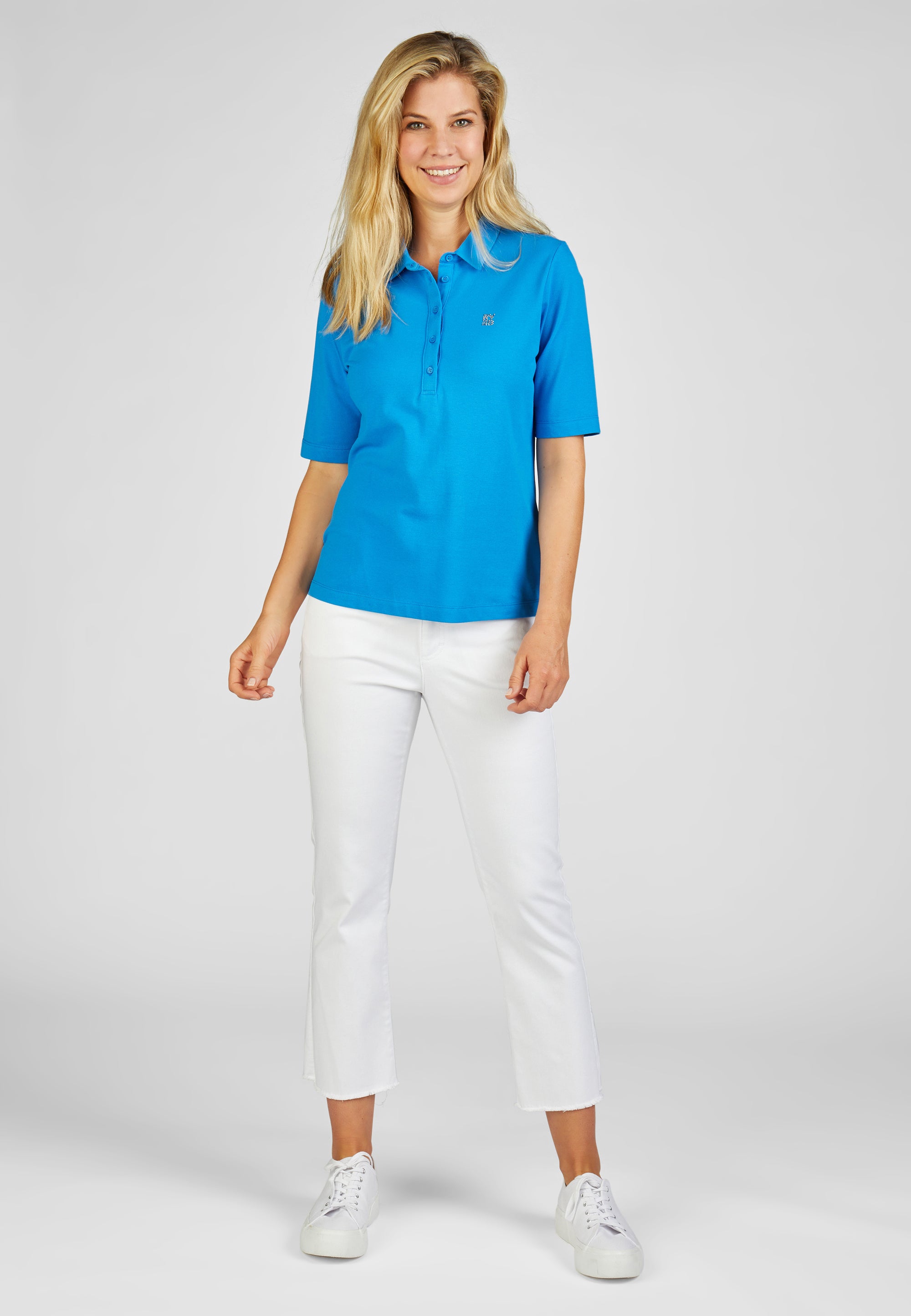 T-Shirt mit klassischer Knopfleiste