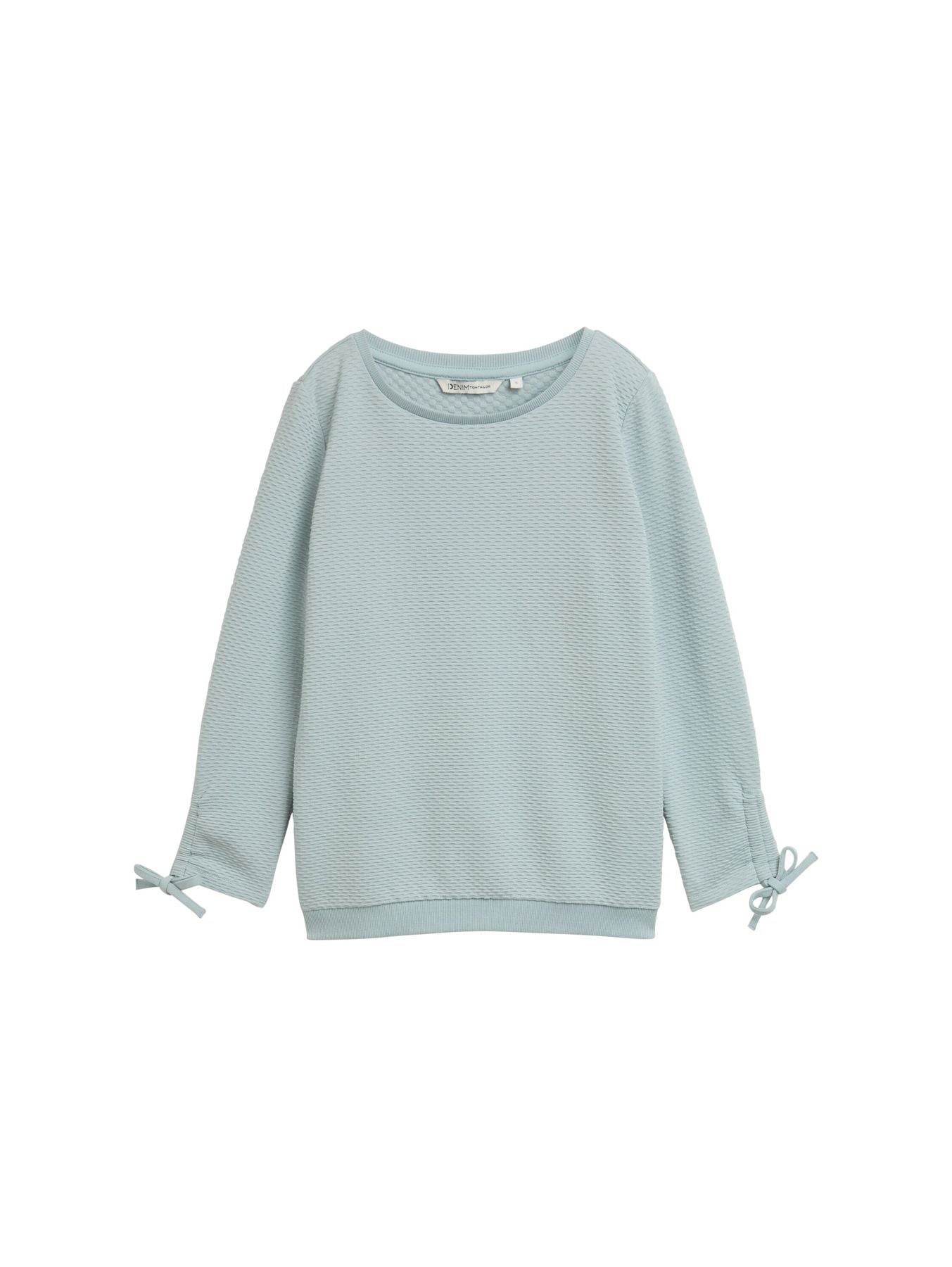Slim Fit Sweatshirt mit Raffärmeln