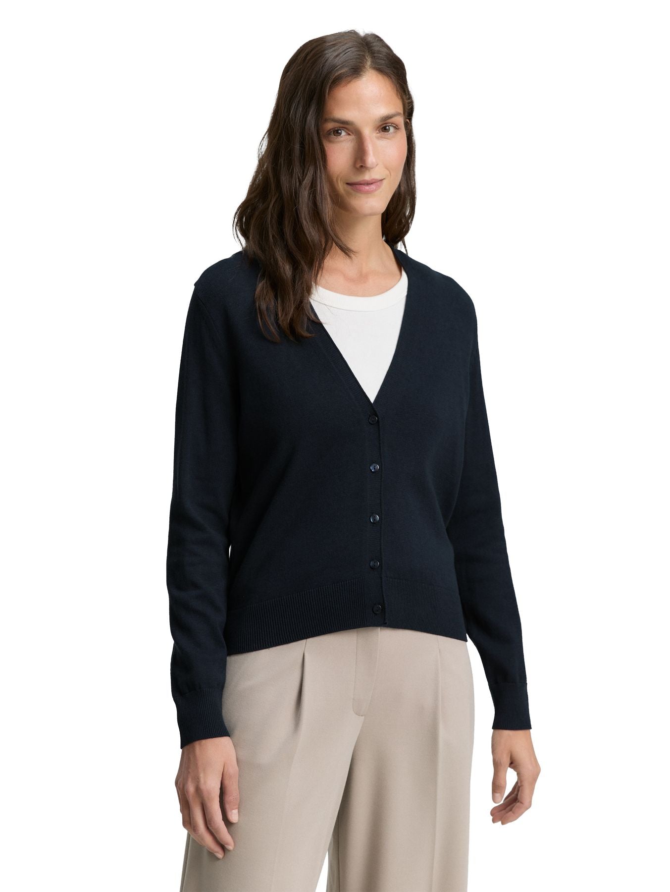 Cardigan mit V-Ausschnitt
