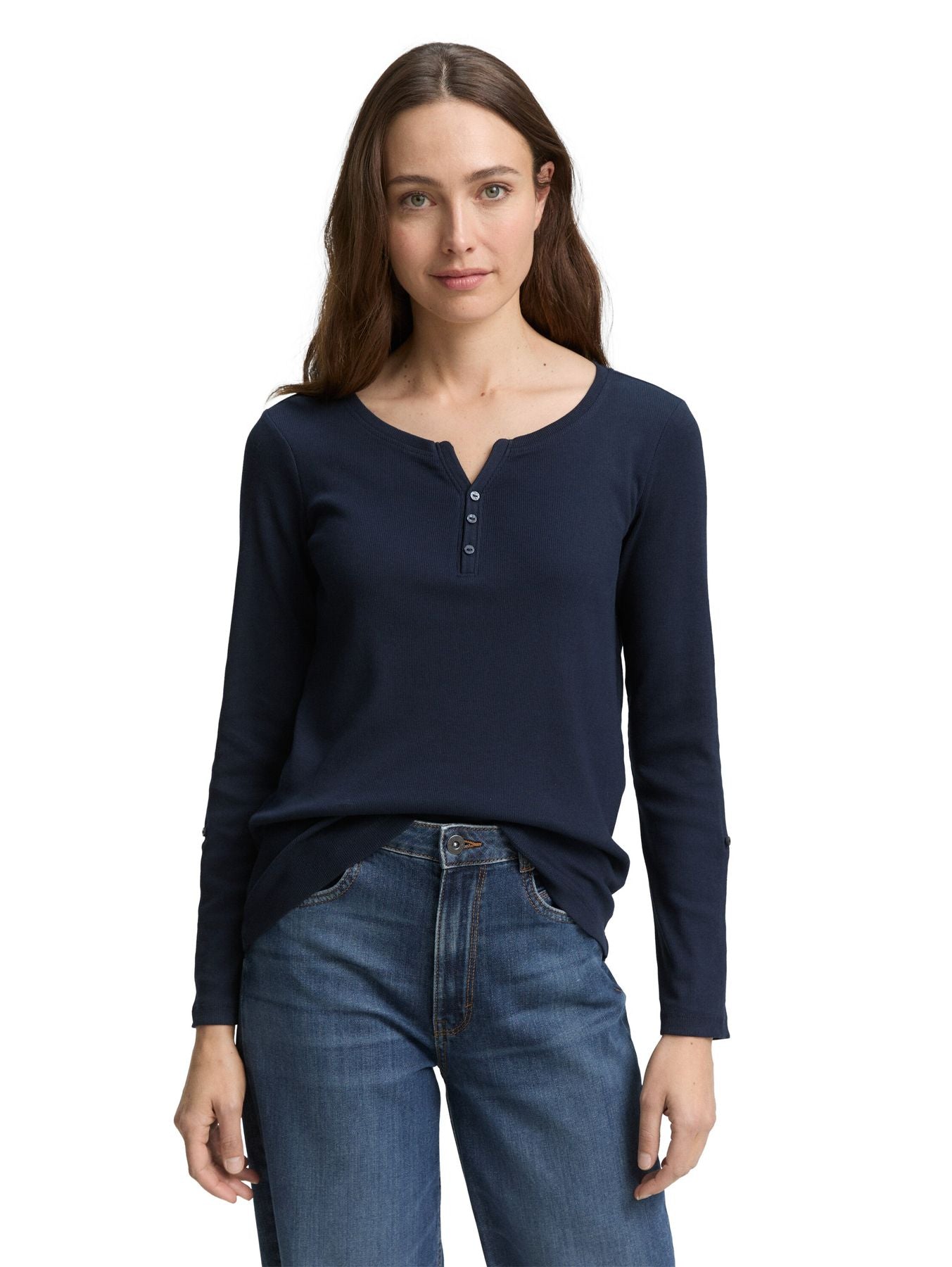 T-shirt stripe henley