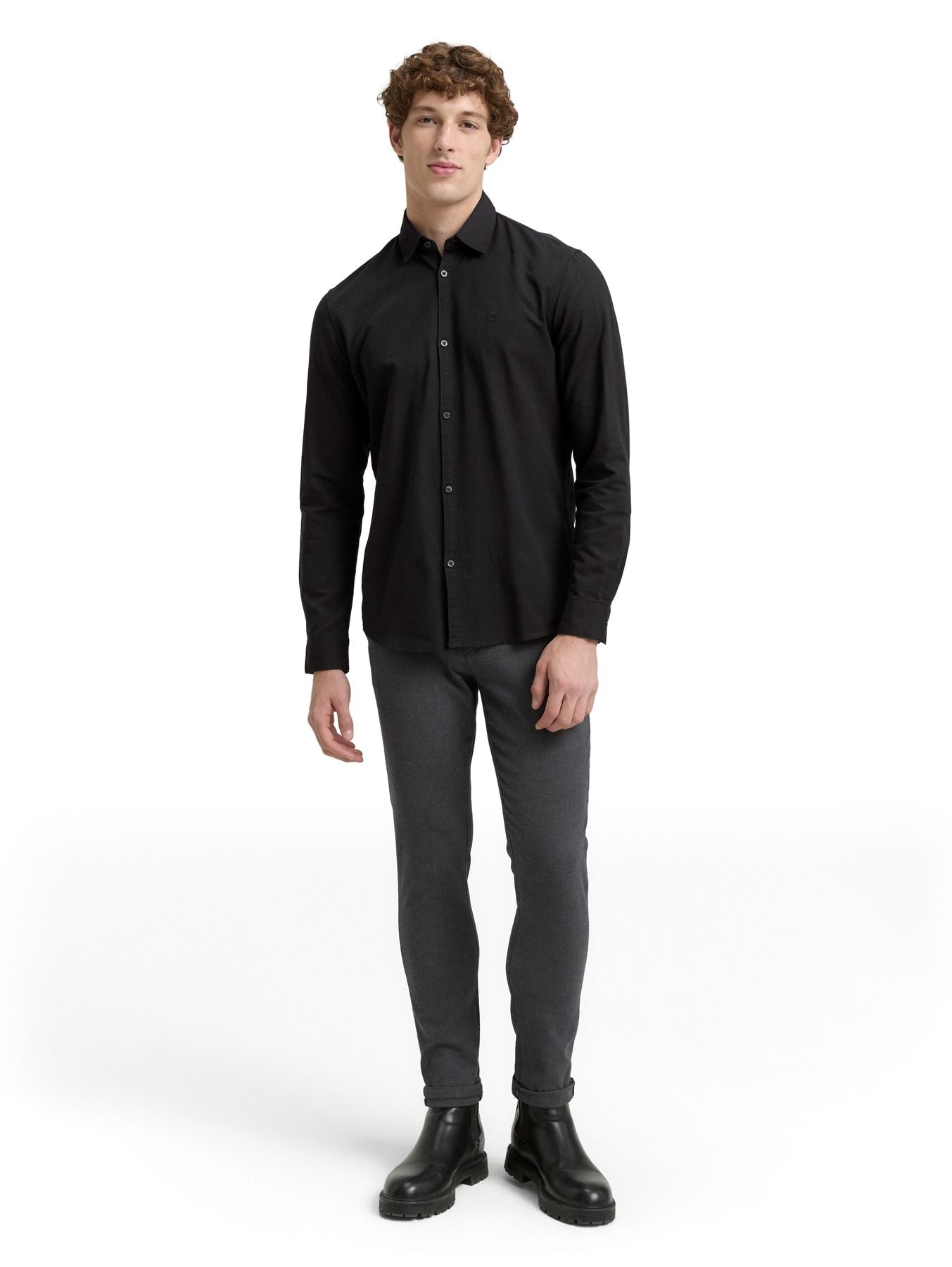 Regular Fit Hemd mit Logo-Stickerei