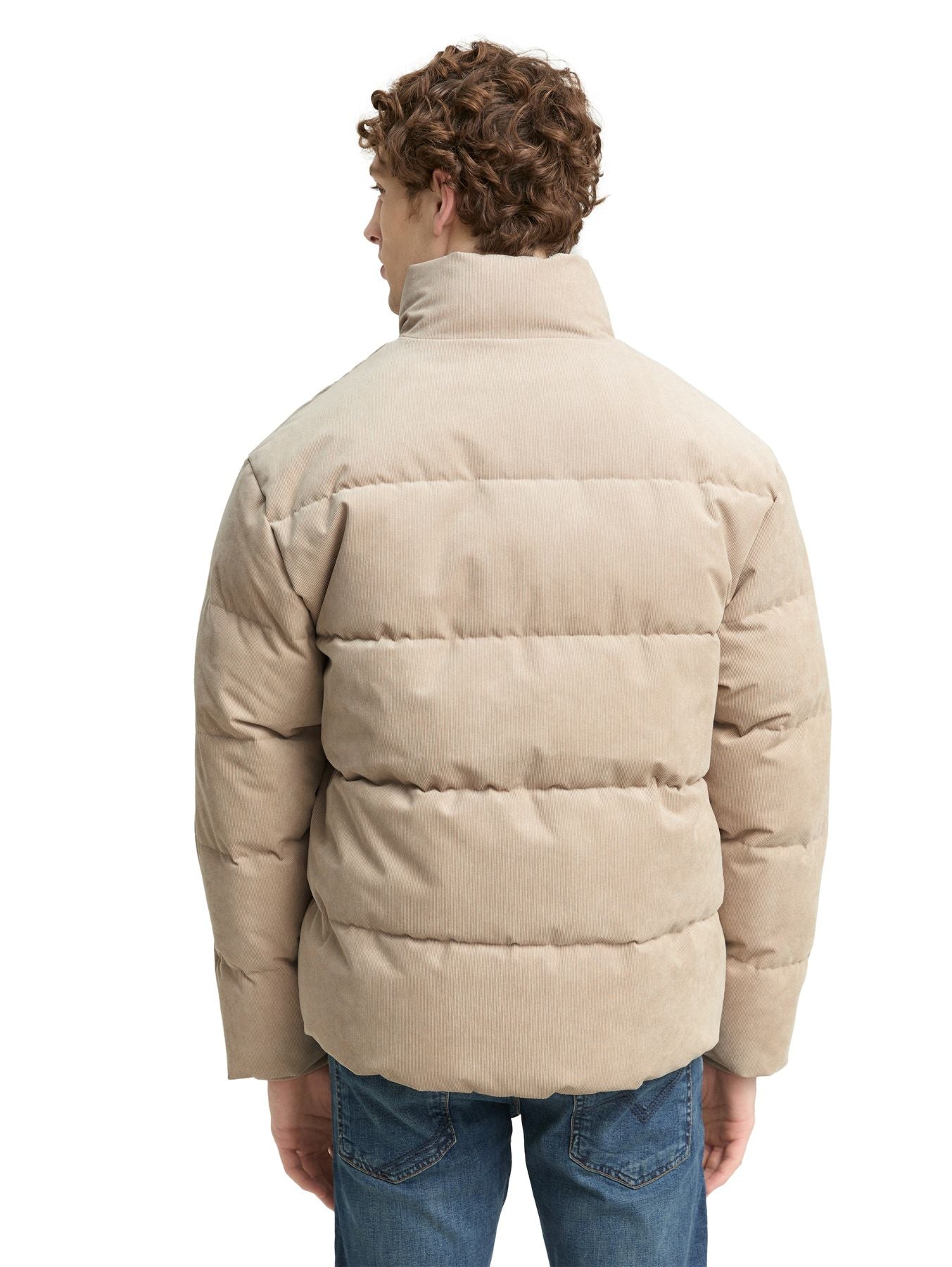 Cord Puffer-Jacke mit Stehkragen