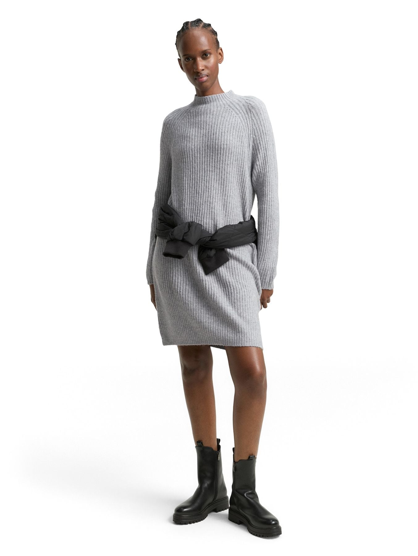 Strickkleid mit Stehkragen