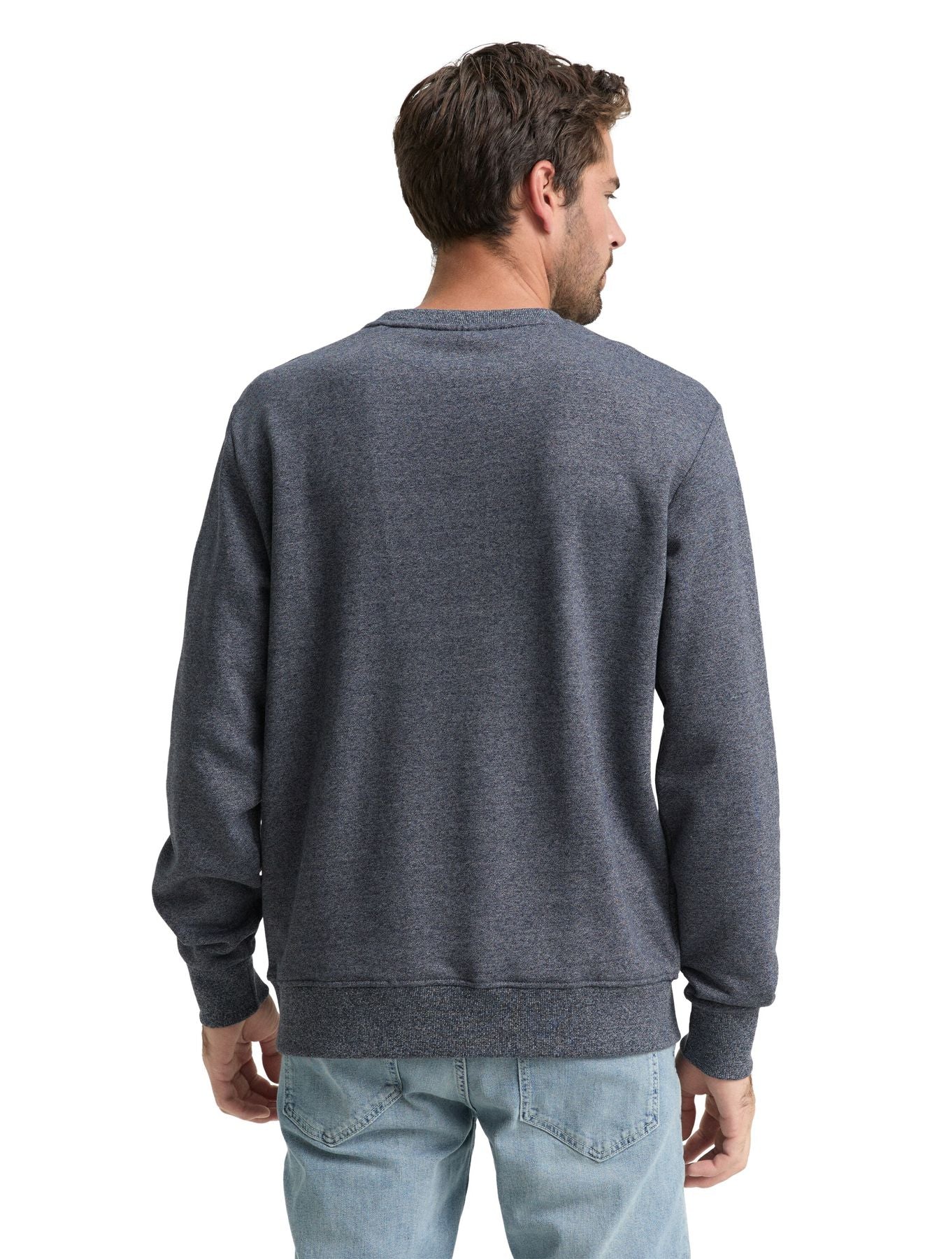 Sweatshirt in Melange-Optik