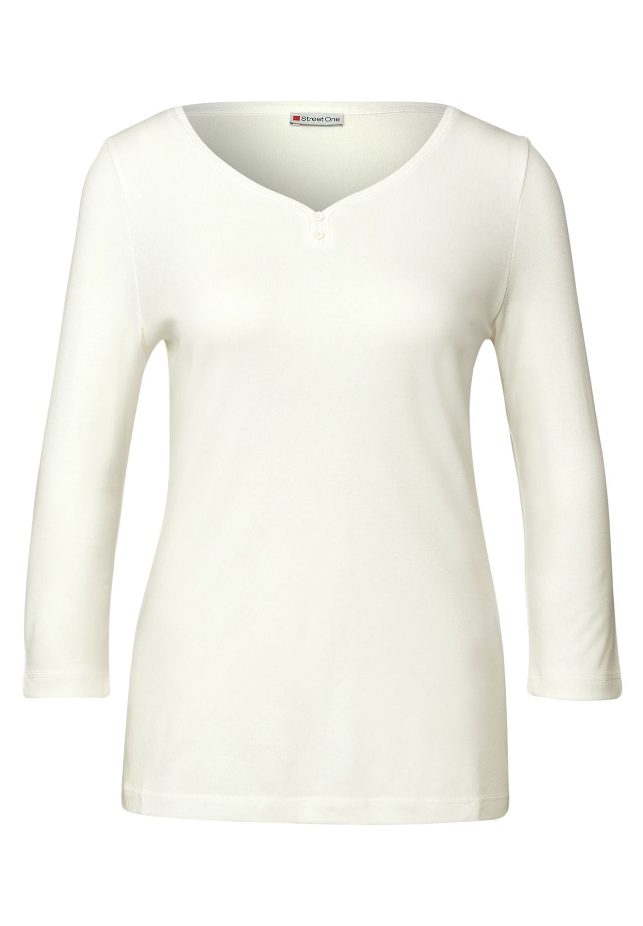 Basic Shirt mit Knopfdetail