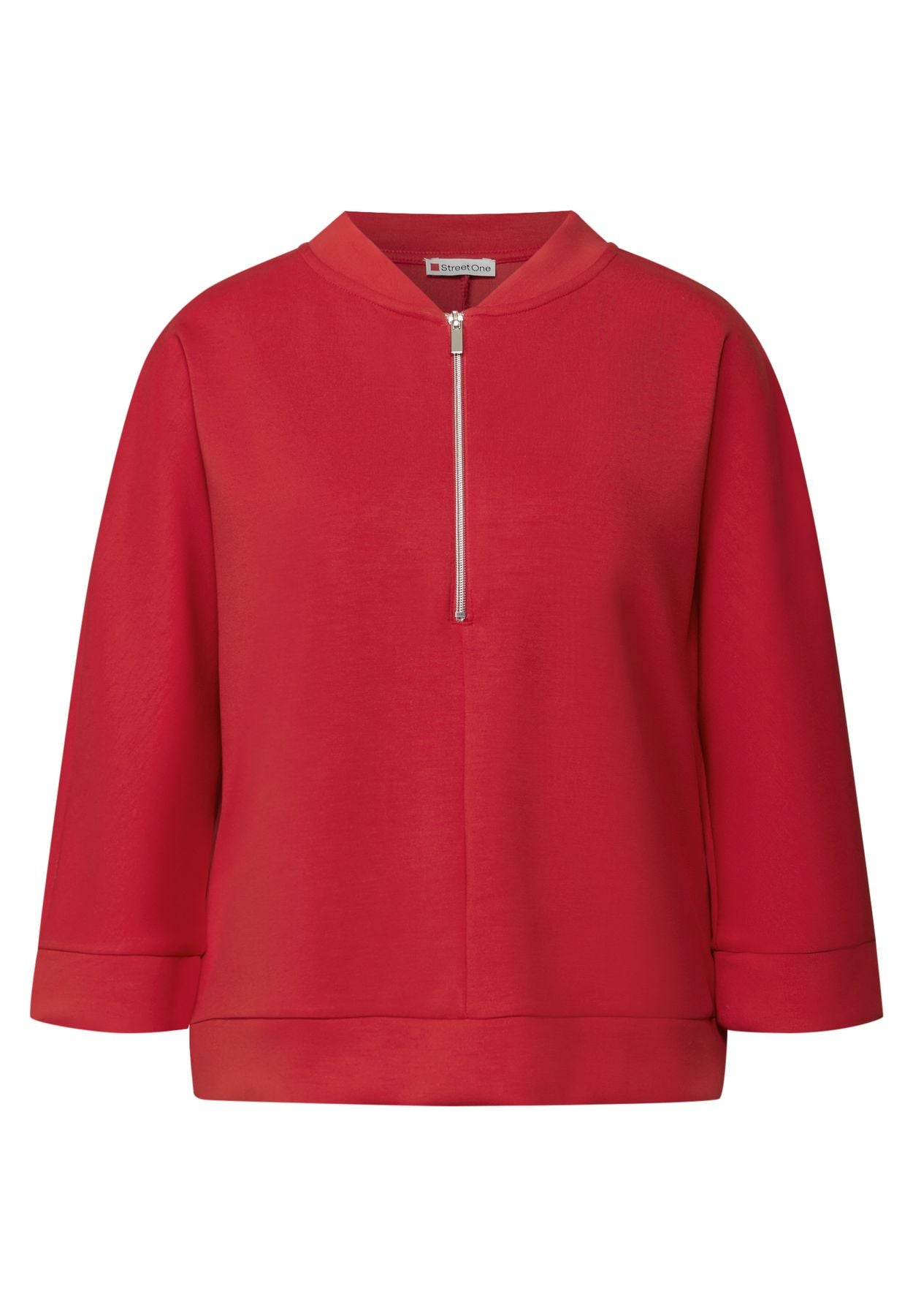 Silk-Look Shirt mit Zipper