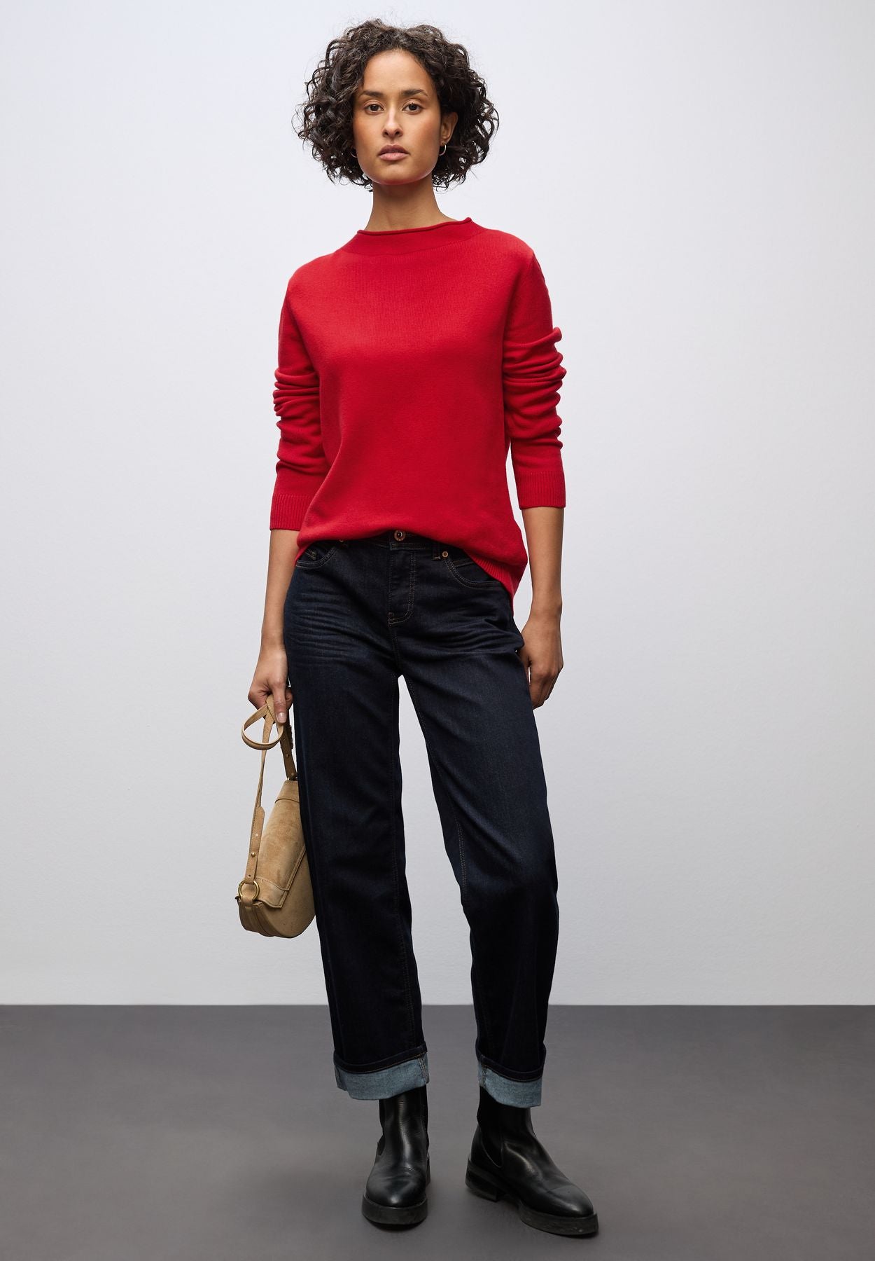 Pullover mit Rollkante