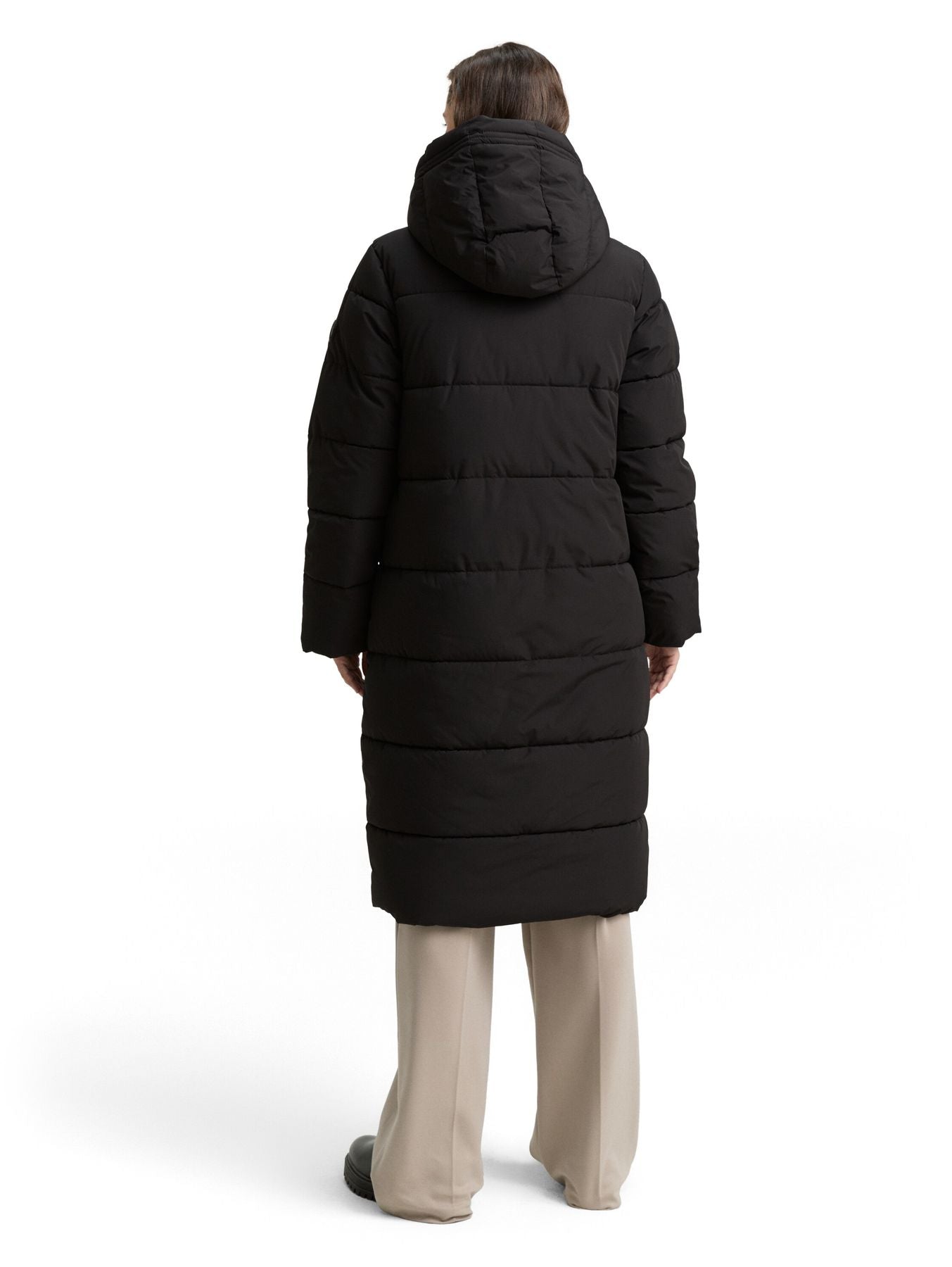 Puffer-Mantel mit abnehmbarer Kapuze