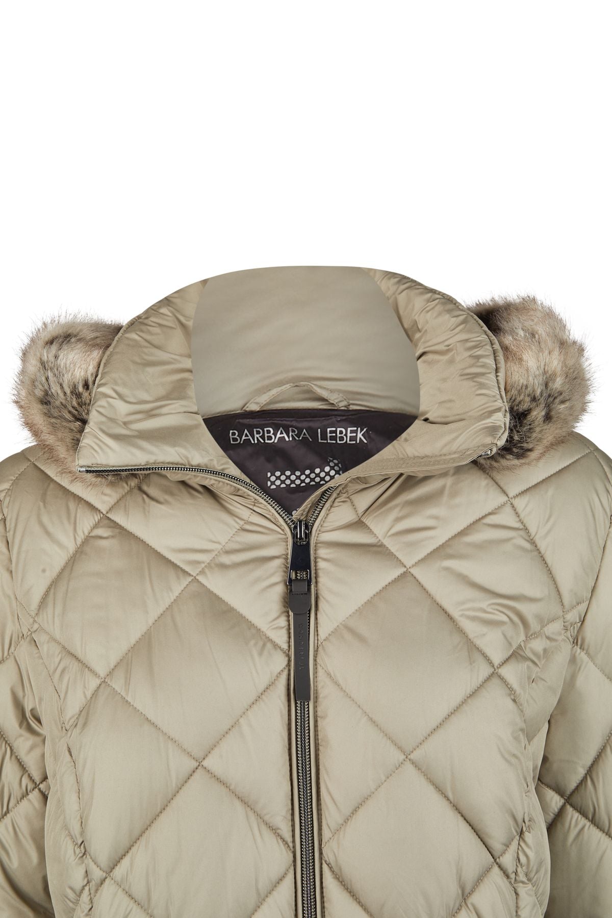 Jacke Down Free mit Kapuze und Webpelz