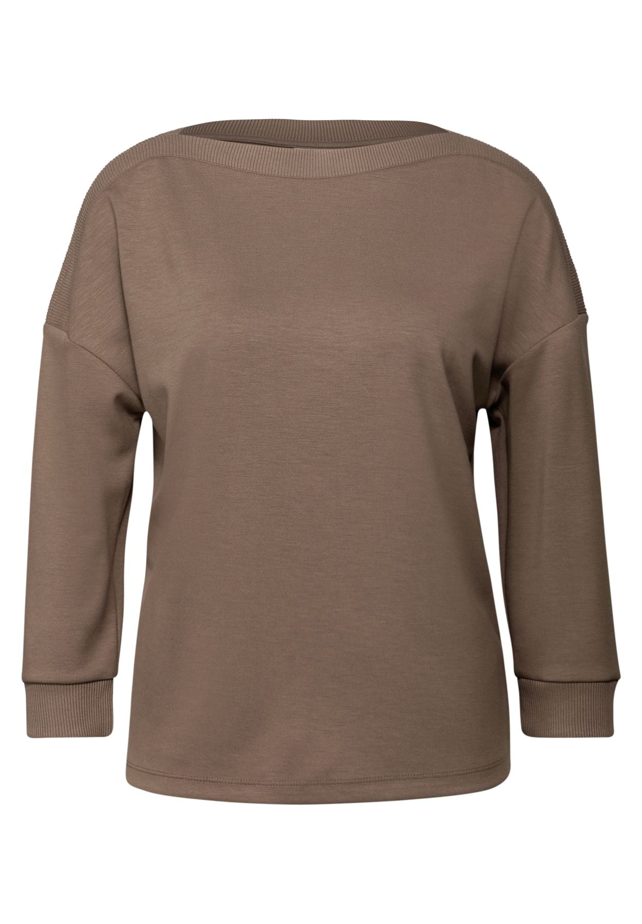 Shirt mit U-Boot-Ausschnitt