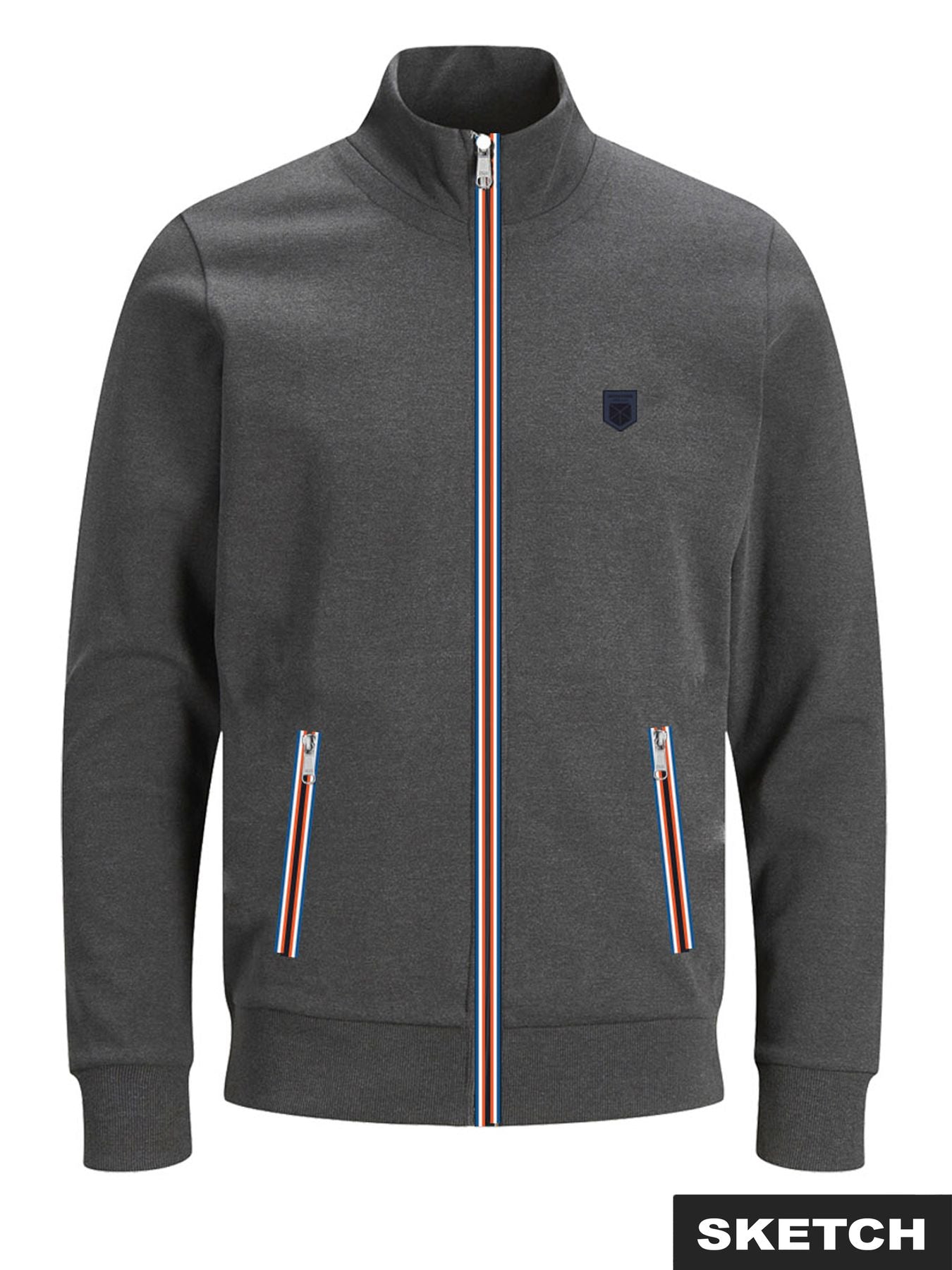 JPRBLURONALDO SWEAT ZIP CARDIGAN SMU LN