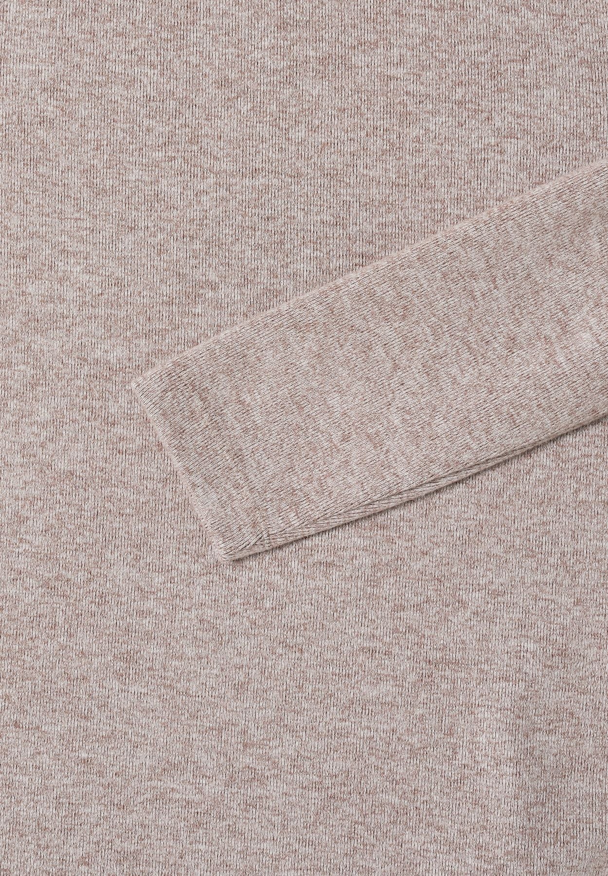 Funnelneck Melange Rippshirt