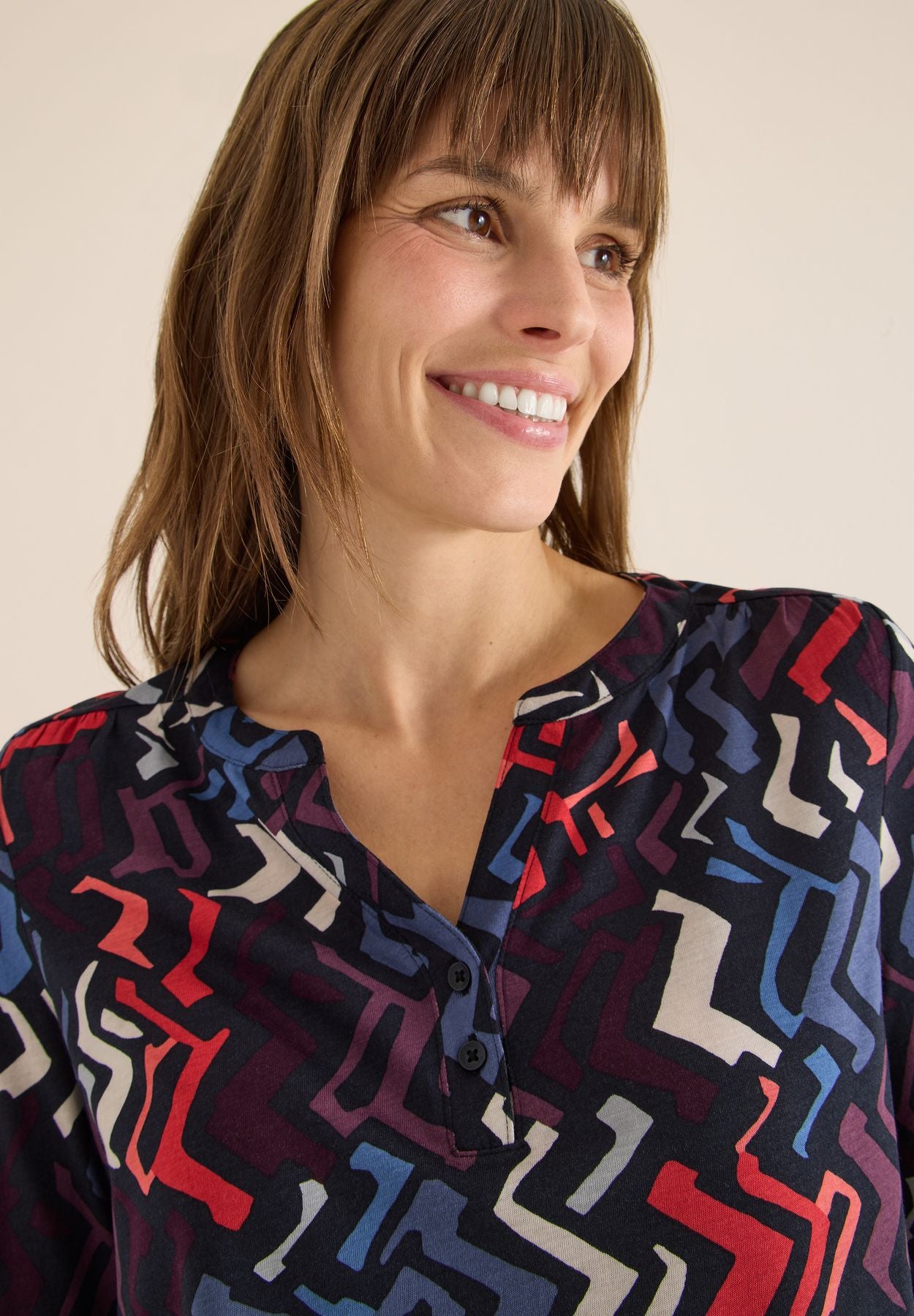 Gemustertes Tunika-Shirt