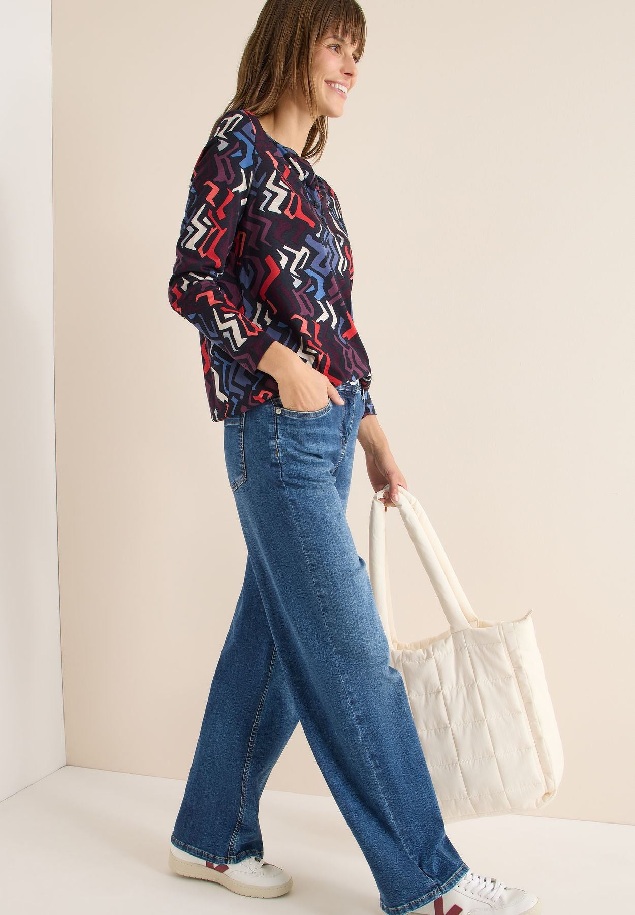 Gemustertes Tunika-Shirt