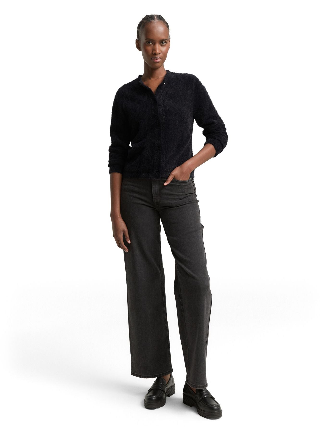 Cardigan aus Federgarn