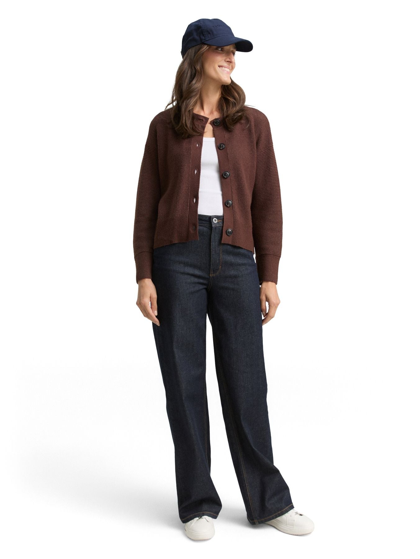 Oversize Cardigan mit Rundhalsausschnitt