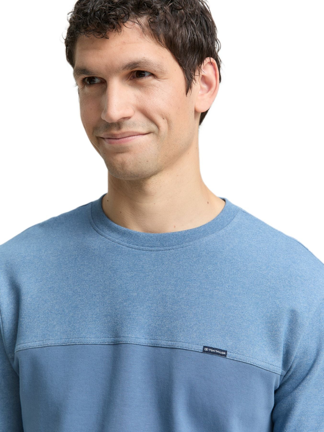 Crewneck Sweatshirt mit Struktur-Mix