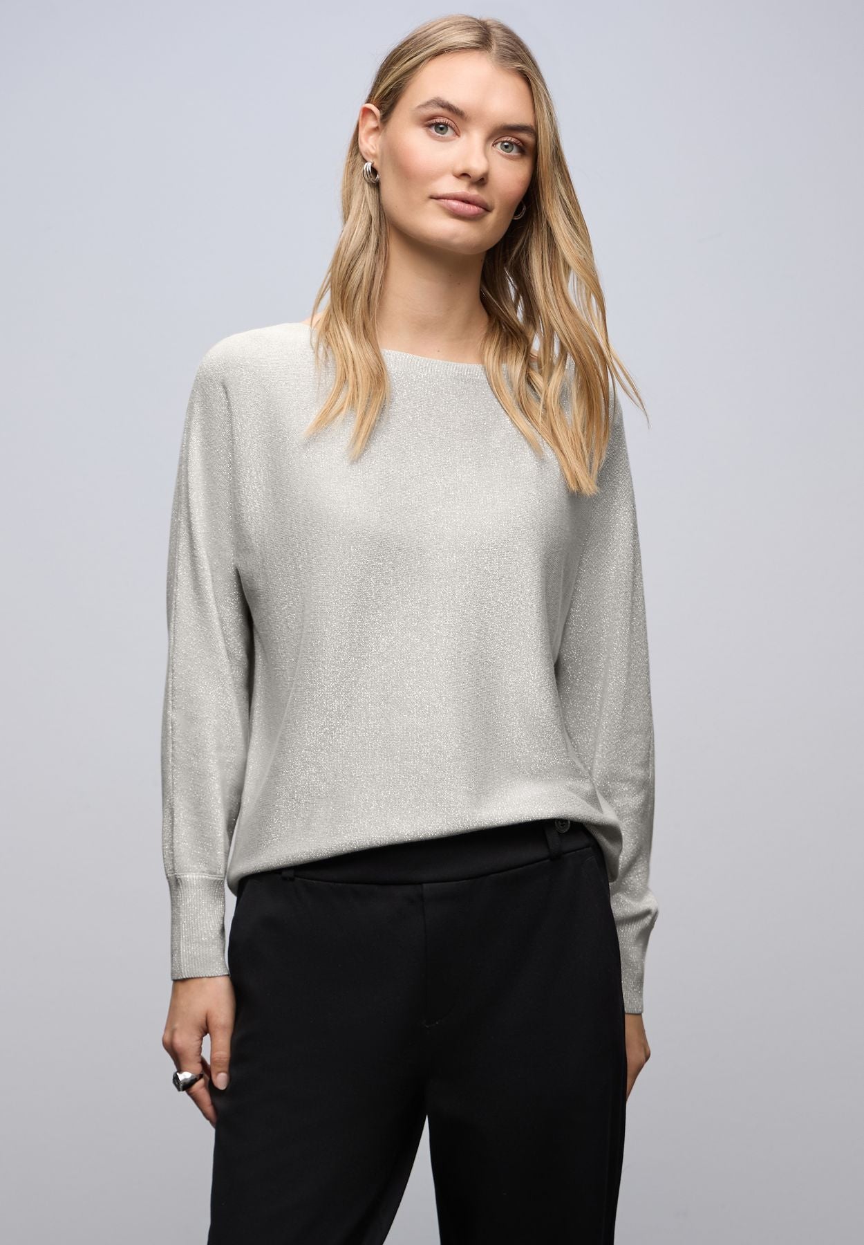 Glitzernder Dolman Pullover