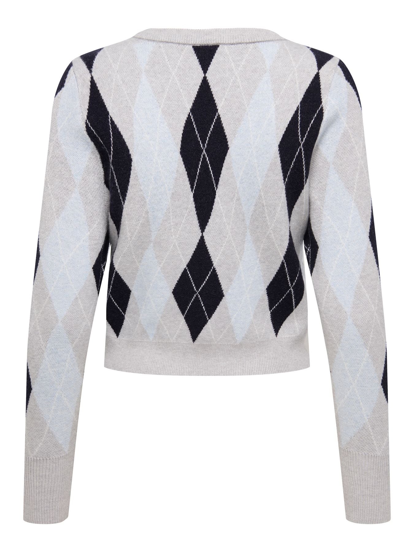 ONLIBI LS CHECK O-NECK CC KNT