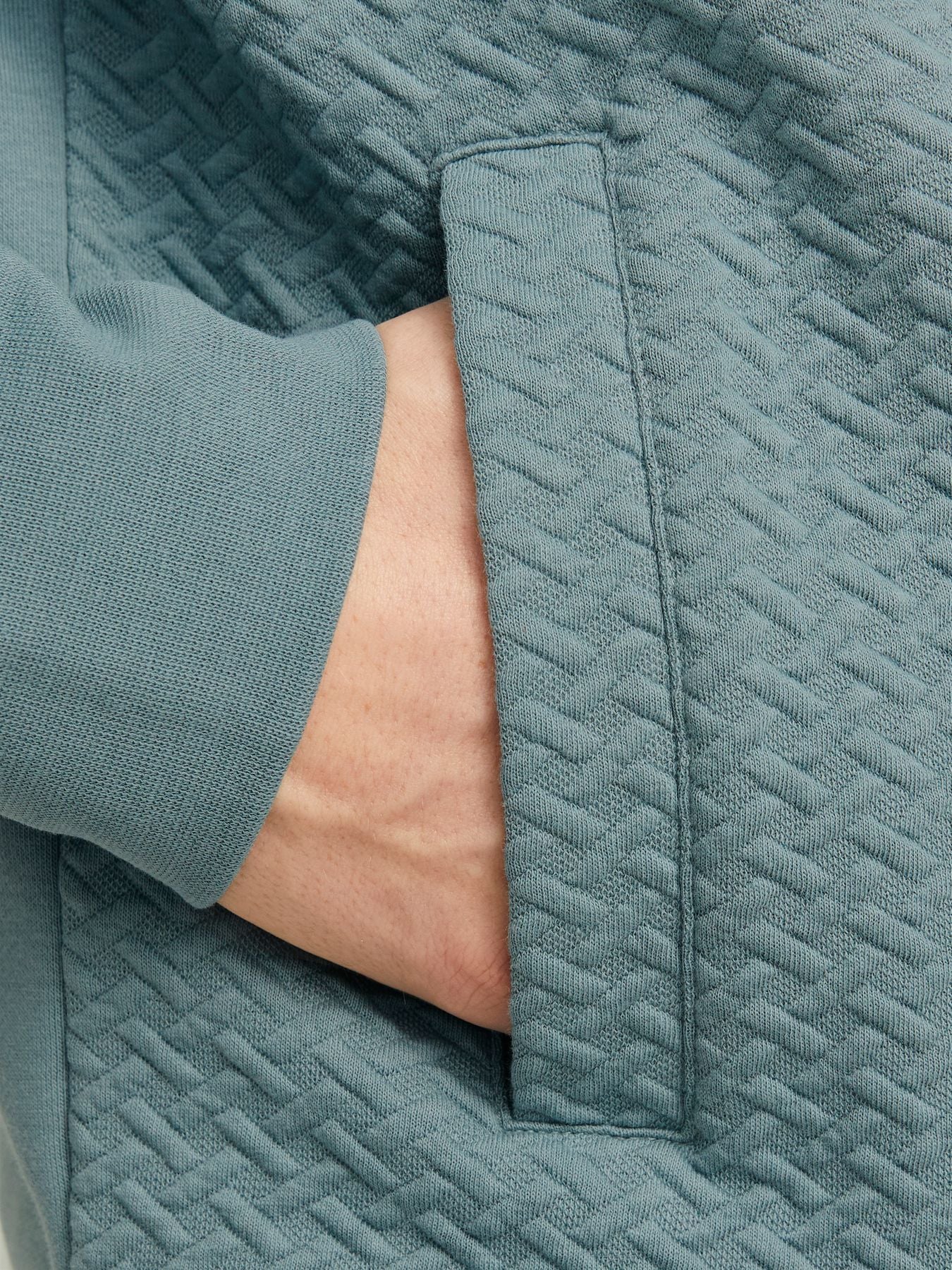 JPRBLUFRANKIE SWEAT ZIP HIGH NECK PLS