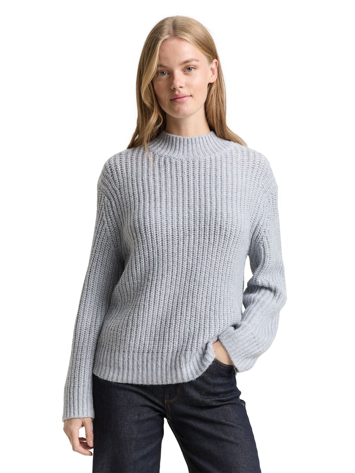 Relaxed Fit Strickpullover mit Glitzer-Effekt