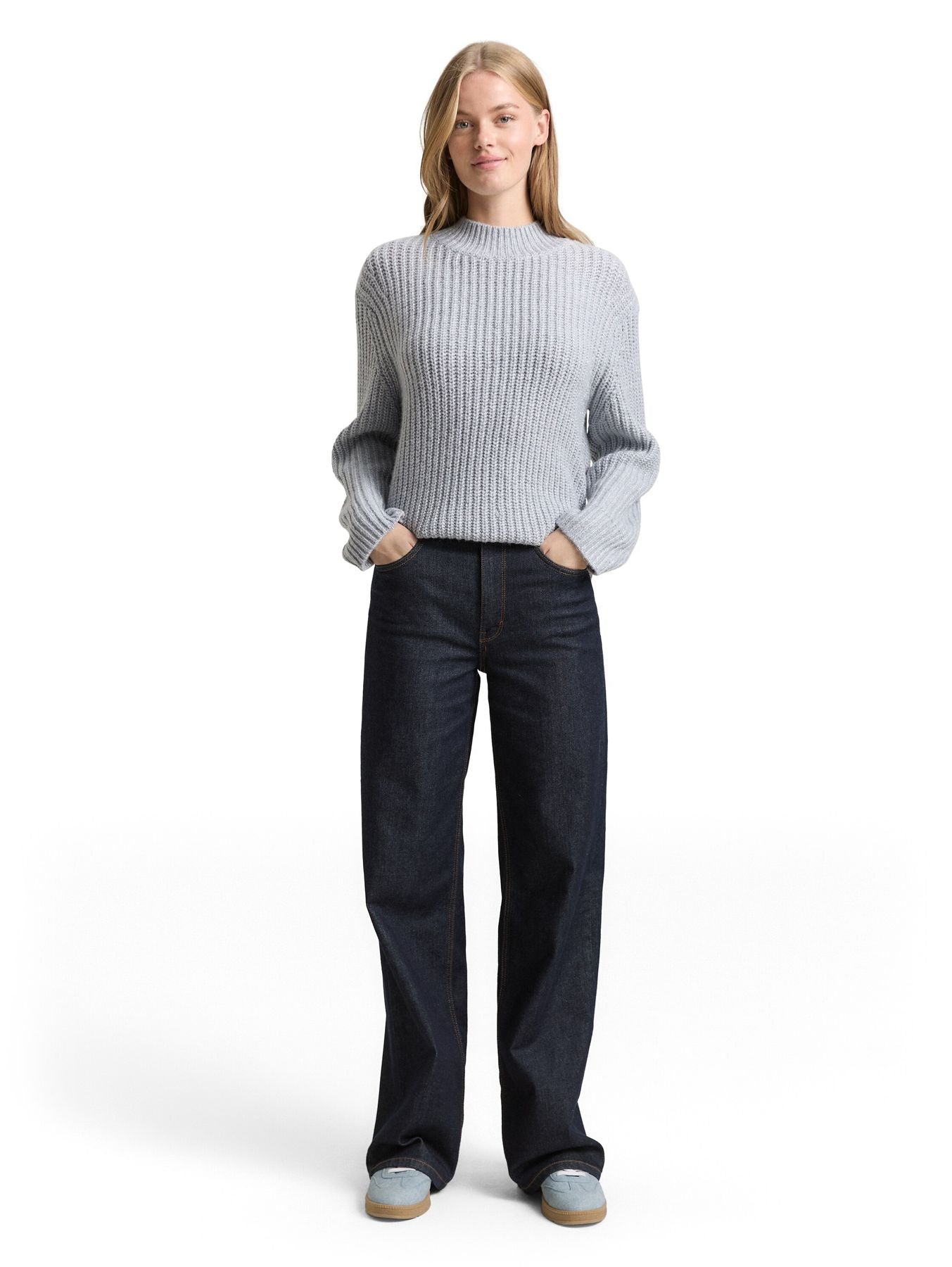 Relaxed Fit Strickpullover mit Glitzer-Effekt