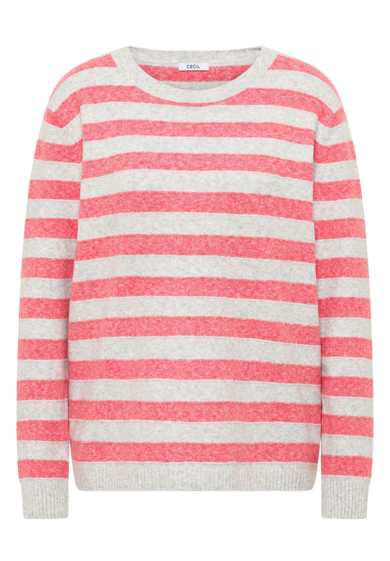 Gestreifter Melange Pullover