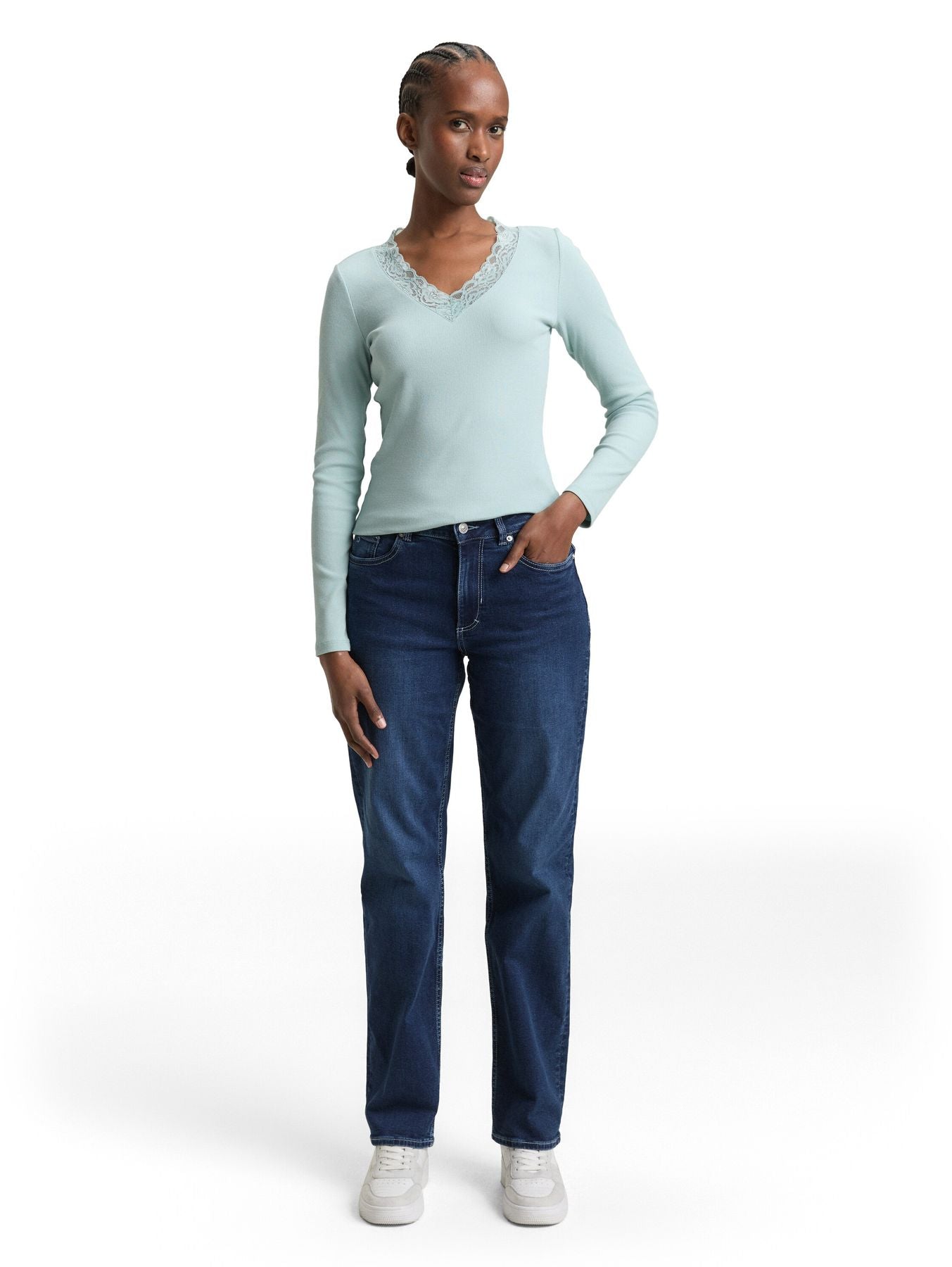 Langarmshirt mit Spitze