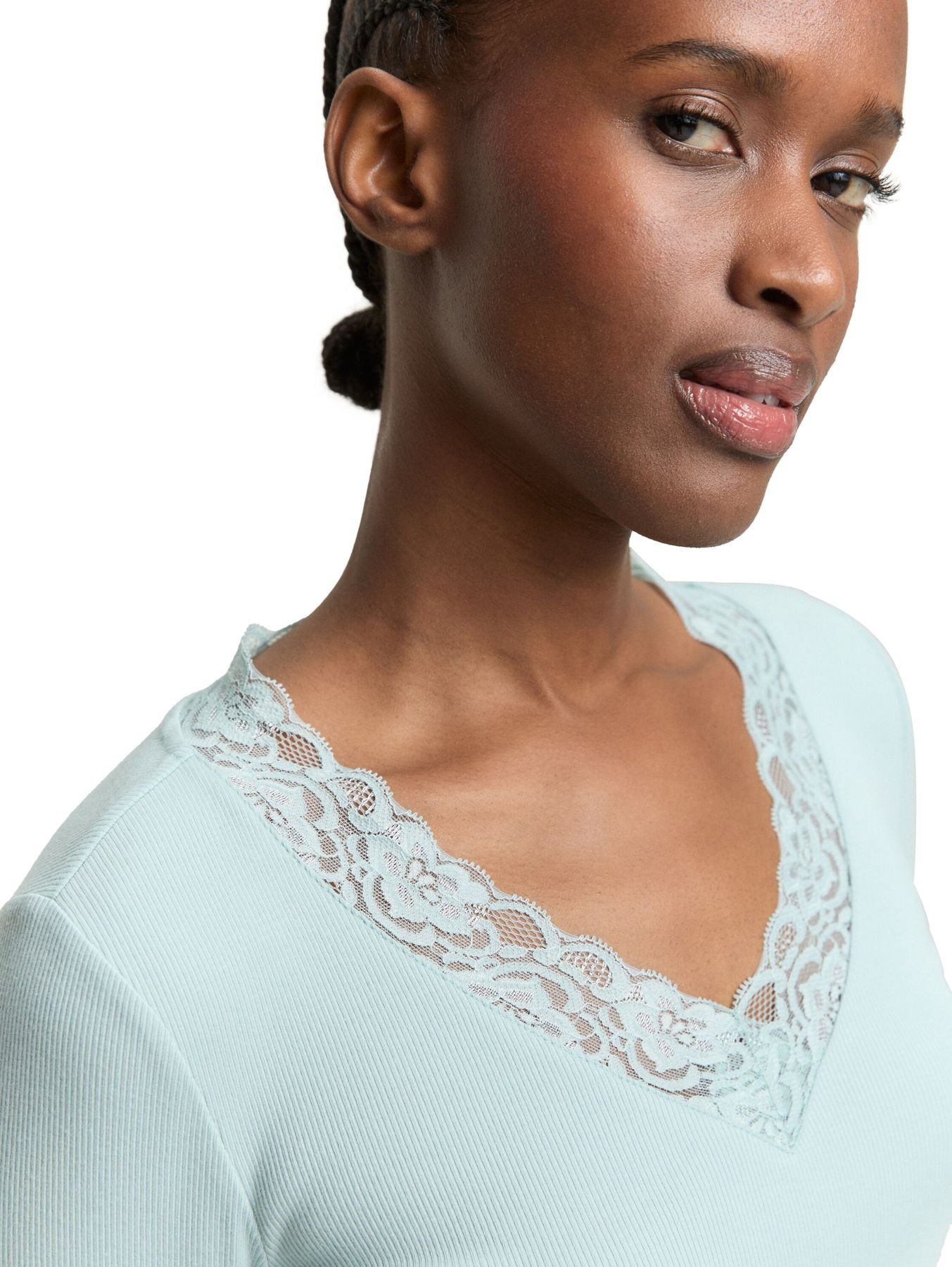 Langarmshirt mit Spitze